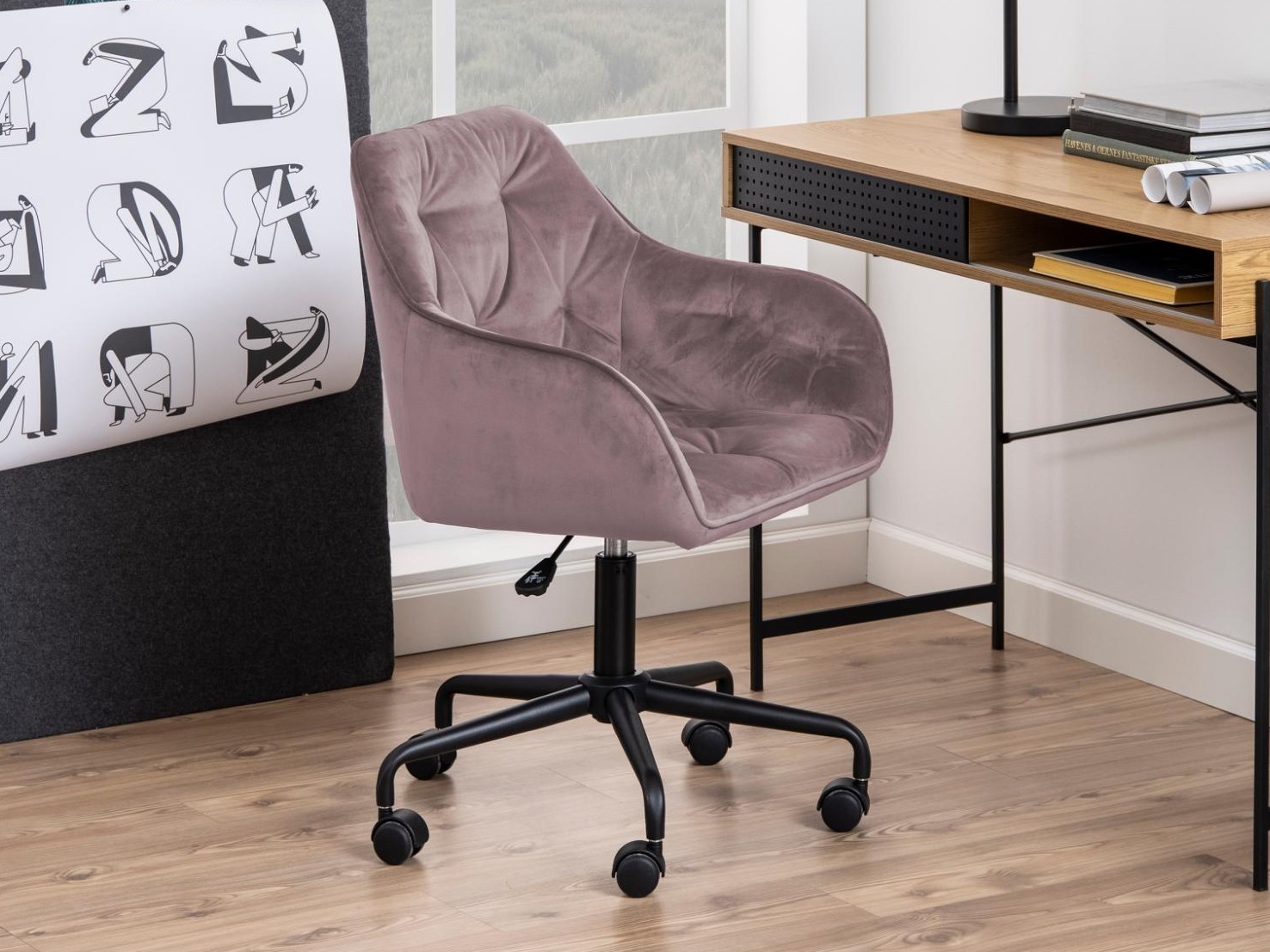 Office chair Norsica 475 (Dusty pink)