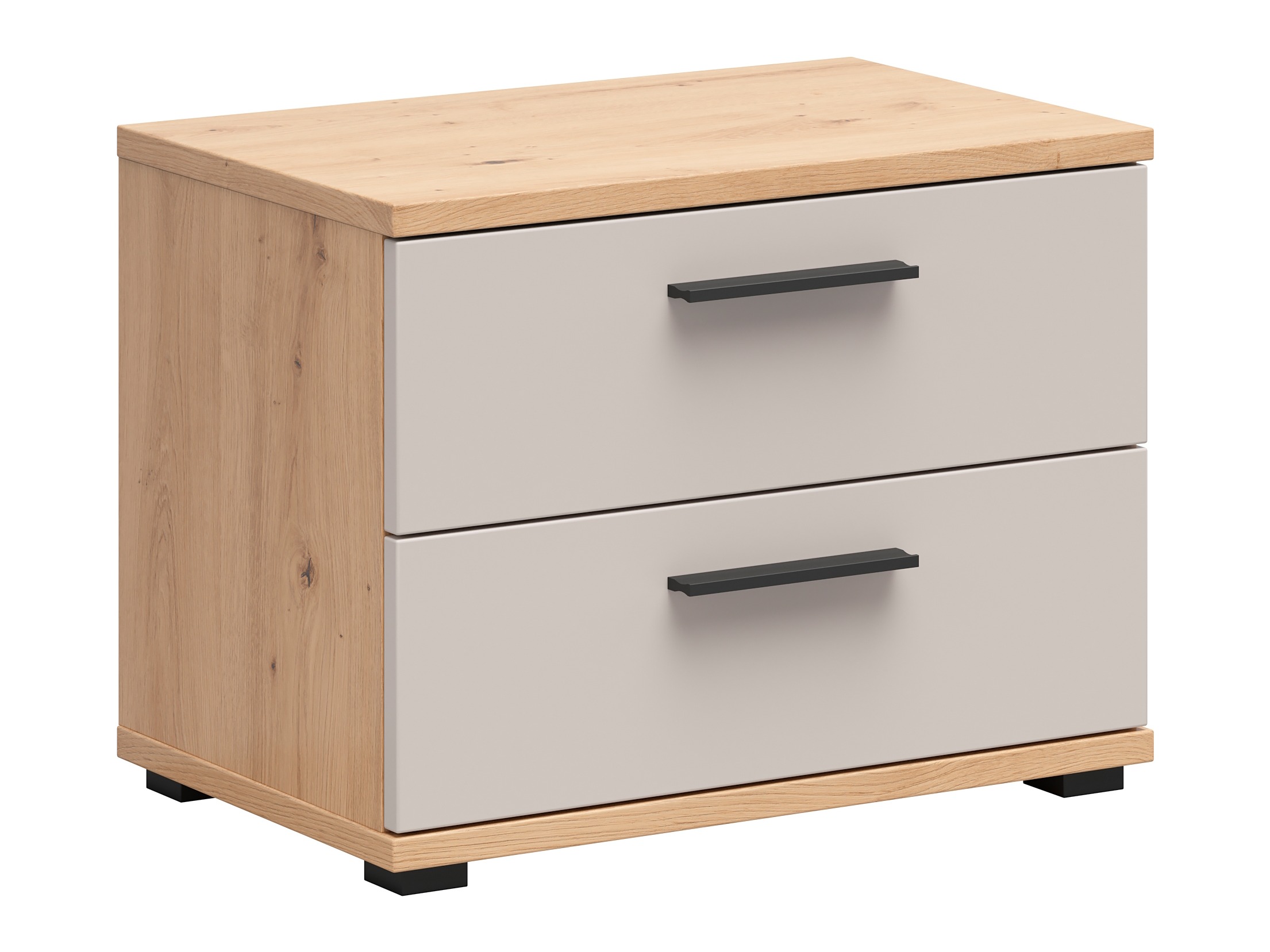 Bedside table Livcali 100 (Artisan oak + Cashmere)