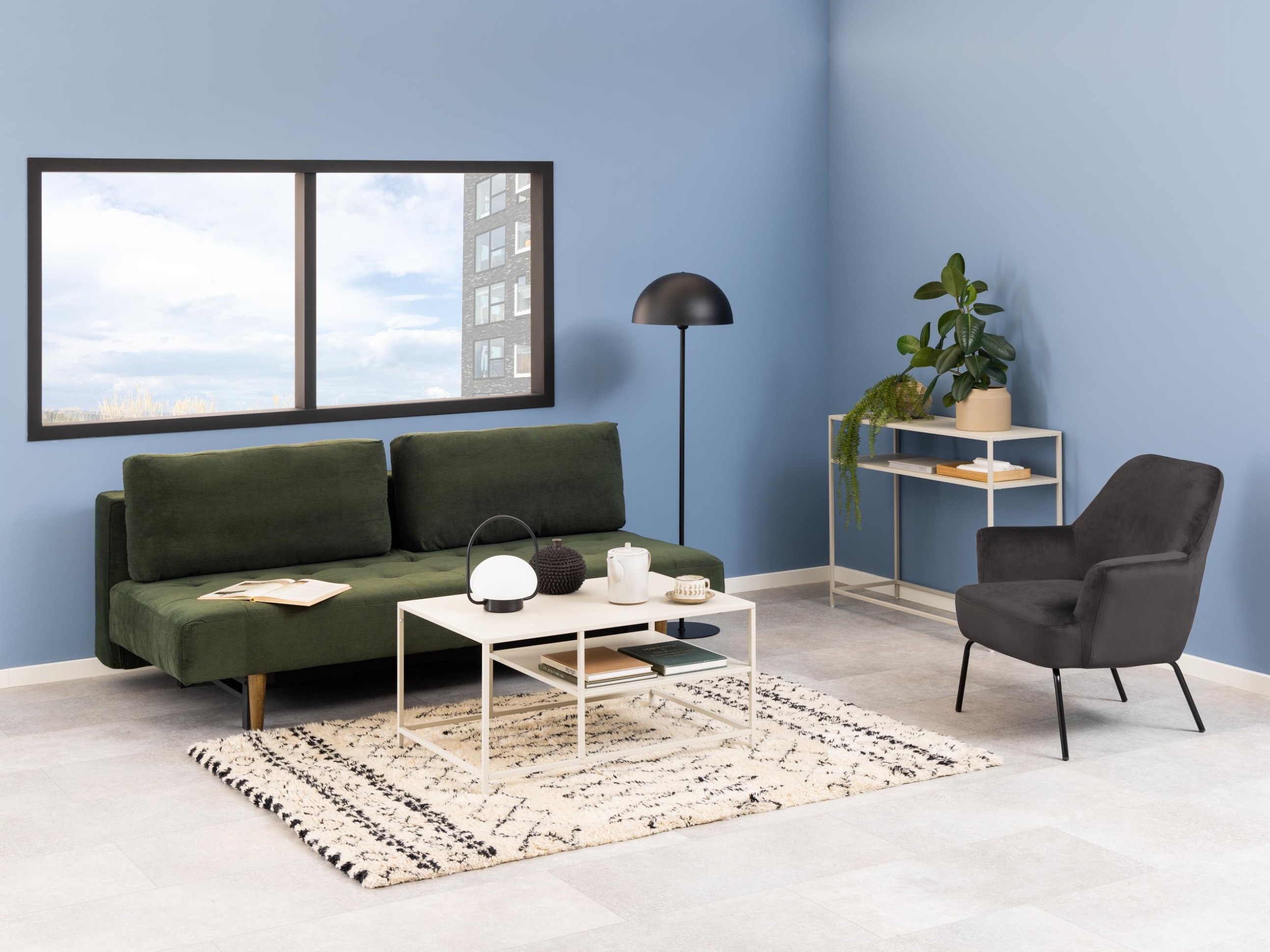 Sofa bed Norsica 491 (Dark green)