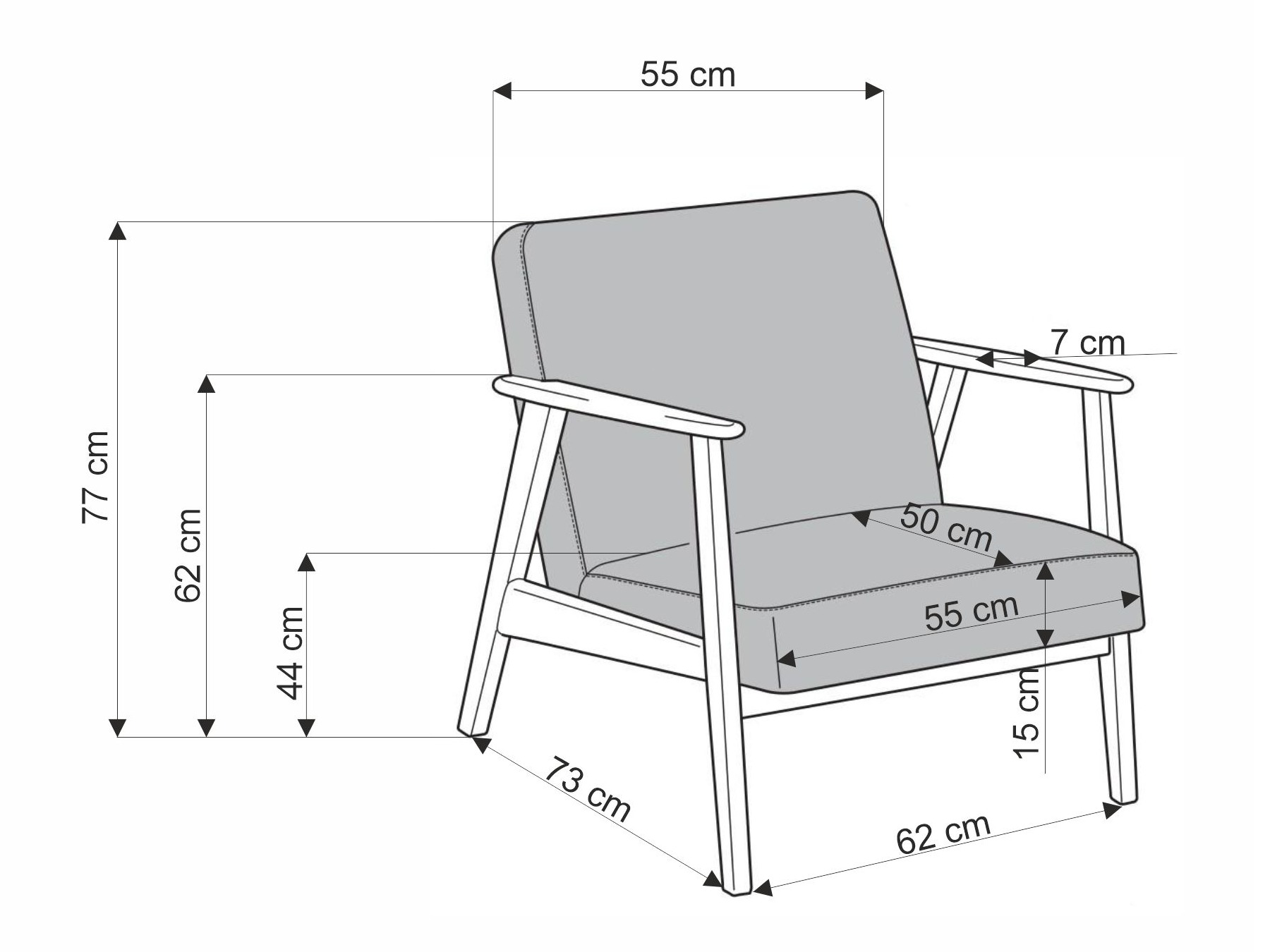 Armchair Houston 2116 (Castel 39)