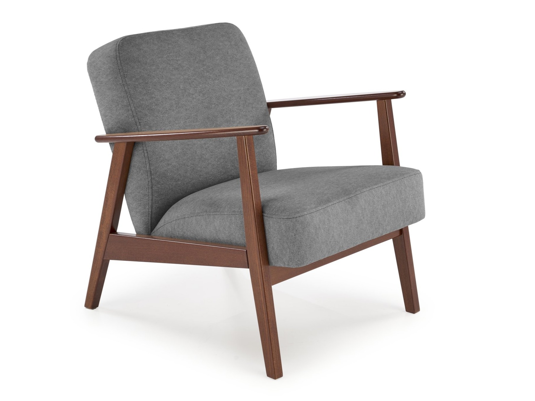 Armchair Houston 2116 (Grey + Walnut)