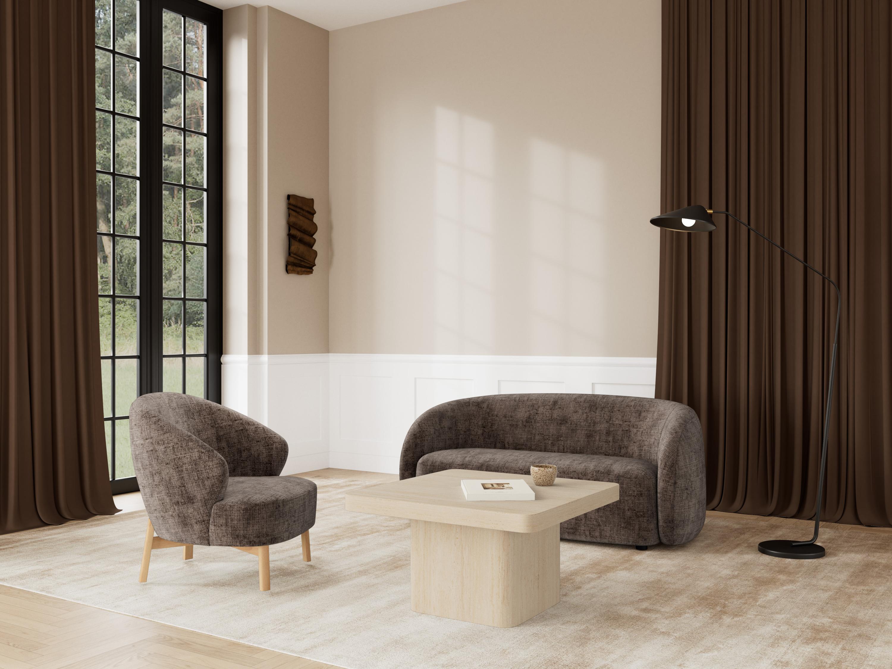 Armchair Norsica 1064 (Dark brown + Oak)