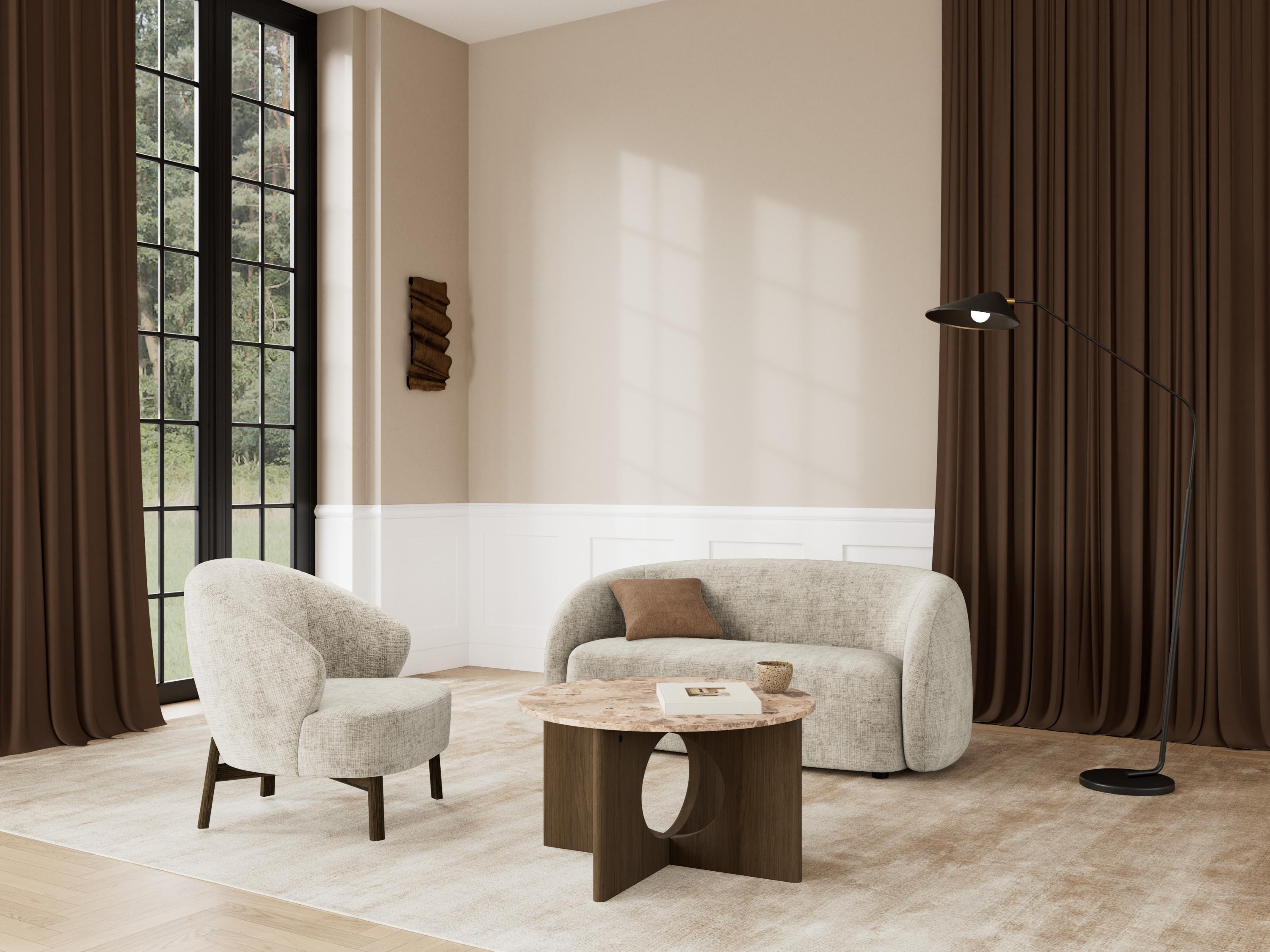Armchair Norsica 1064 (Beige + Dark oak)