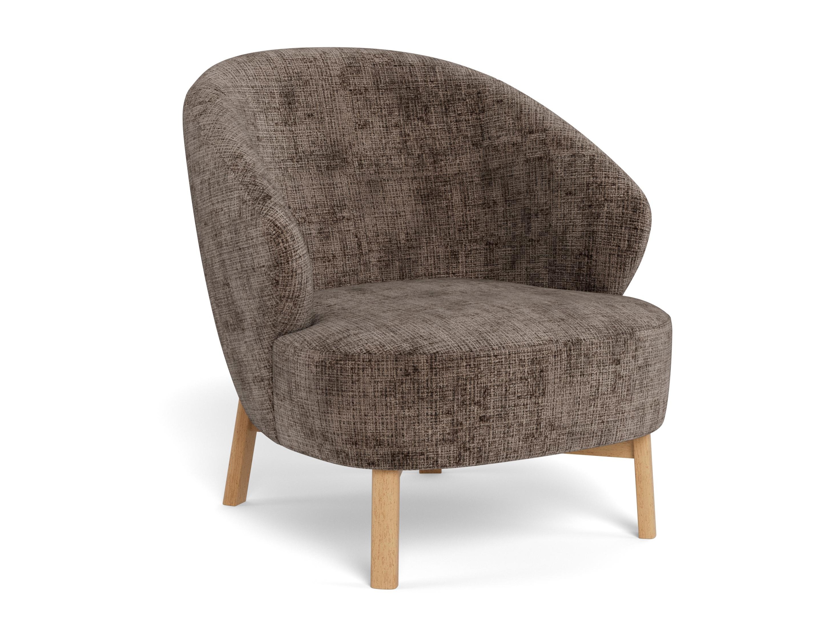 Armchair Norsica 1064 (Dark brown + Oak)