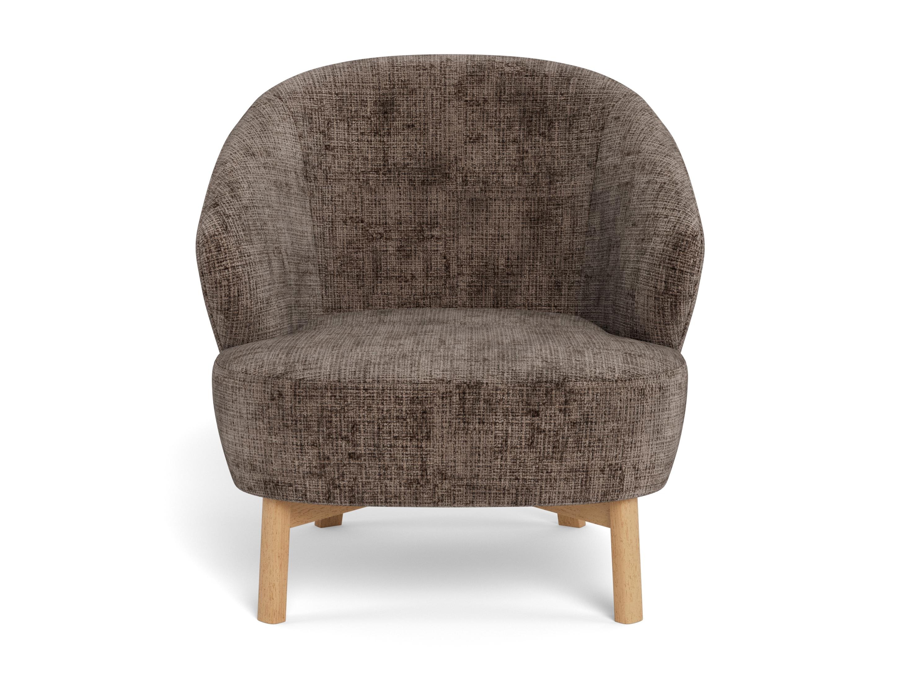 Armchair Norsica 1064 (Dark brown + Oak)