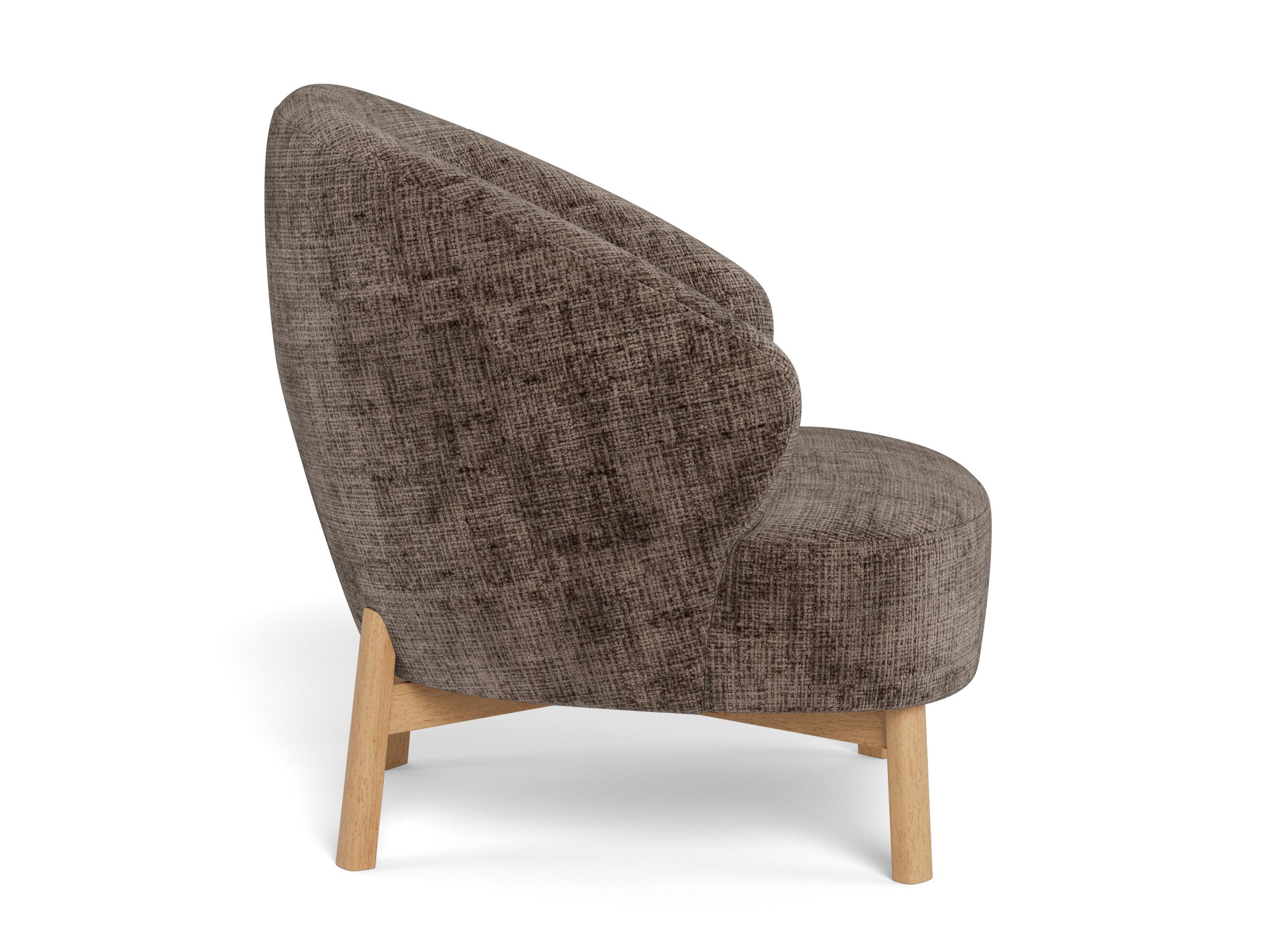 Armchair Norsica 1064 (Dark brown + Oak)