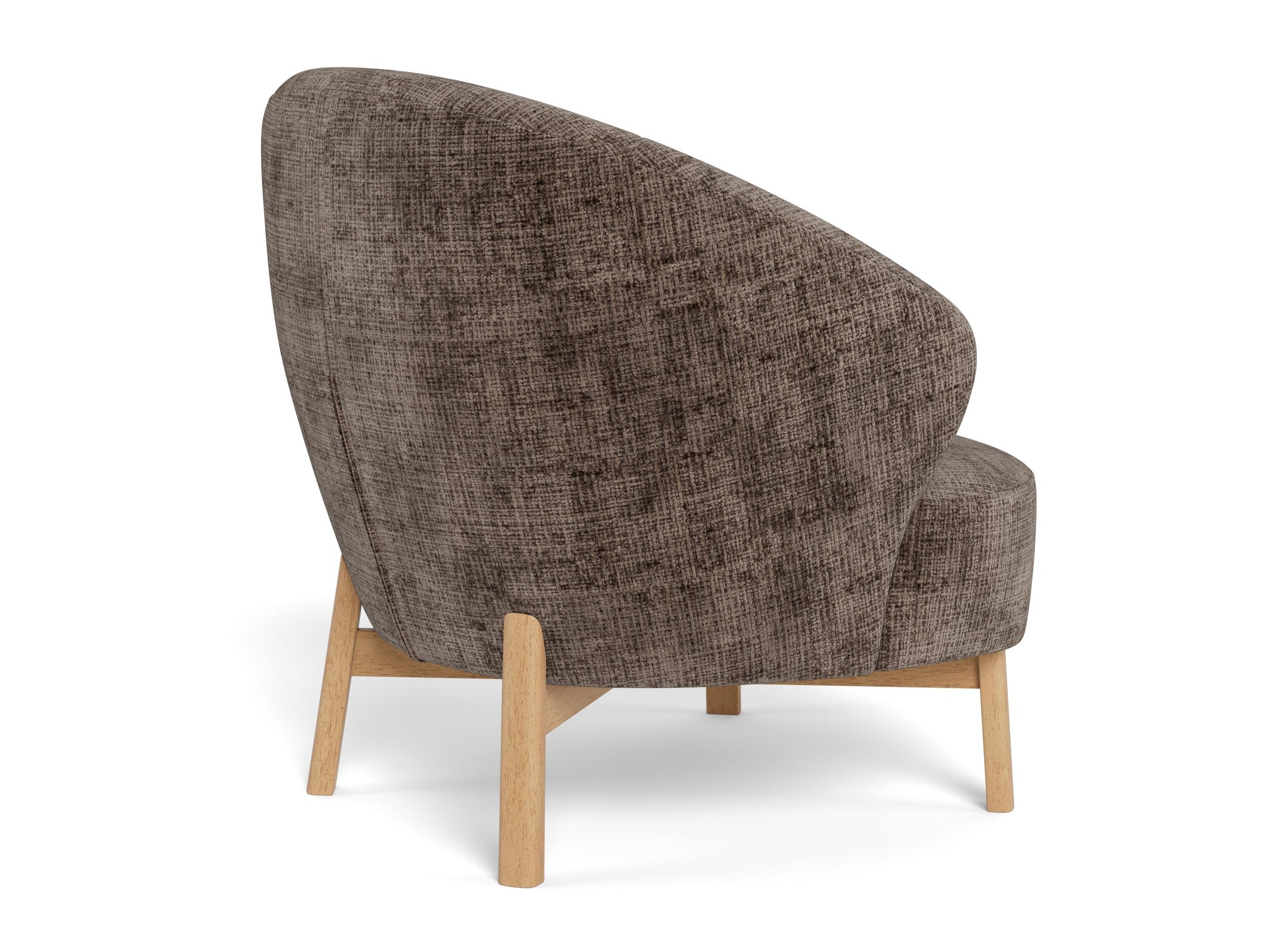 Armchair Norsica 1064 (Dark brown + Oak)