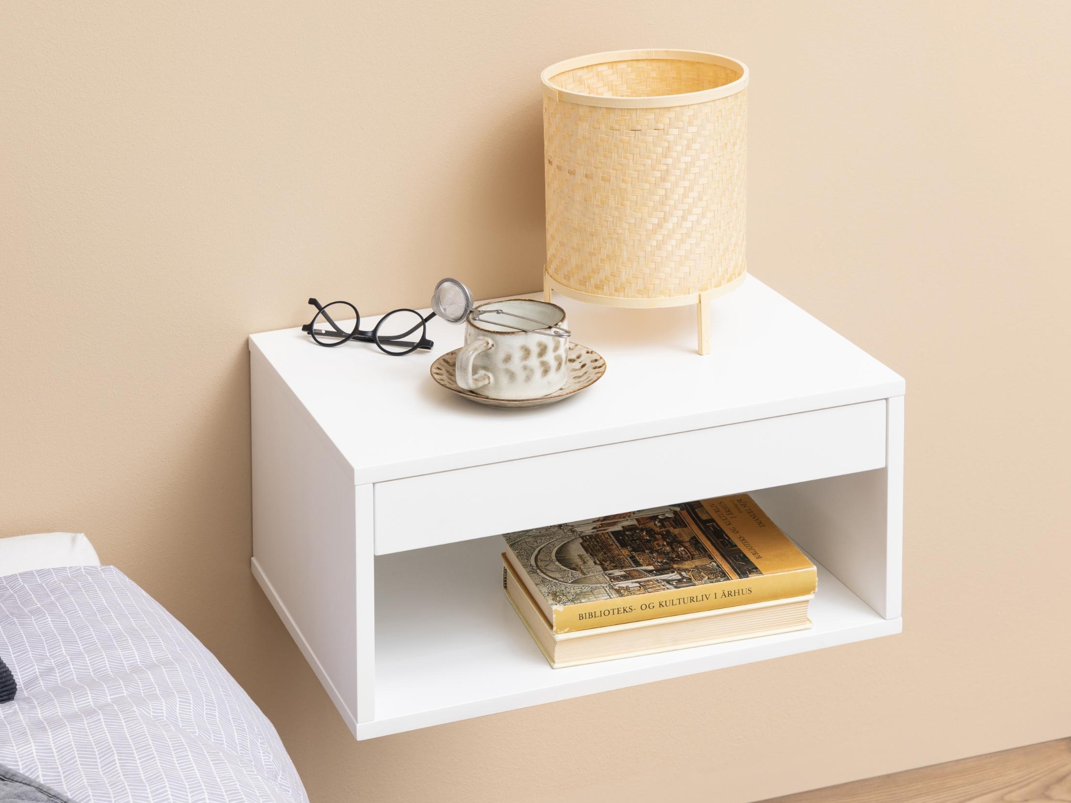Bedside table Norsica 600 (White)