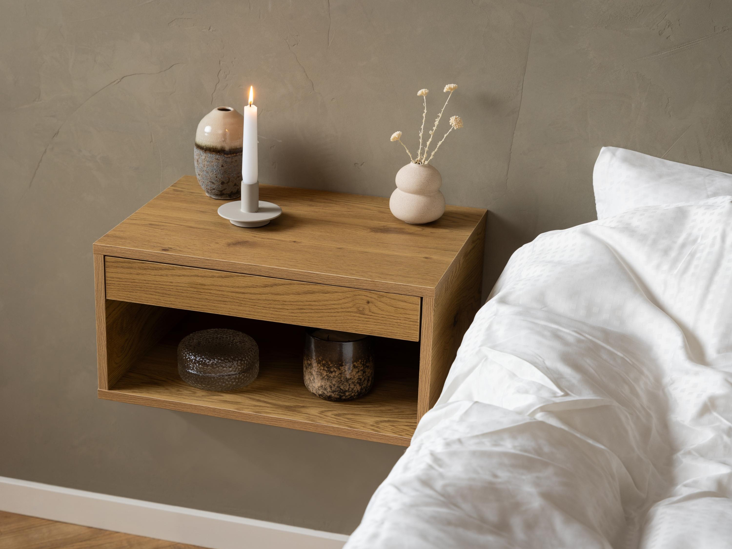 Bedside table Norsica 600 (Wild oak)