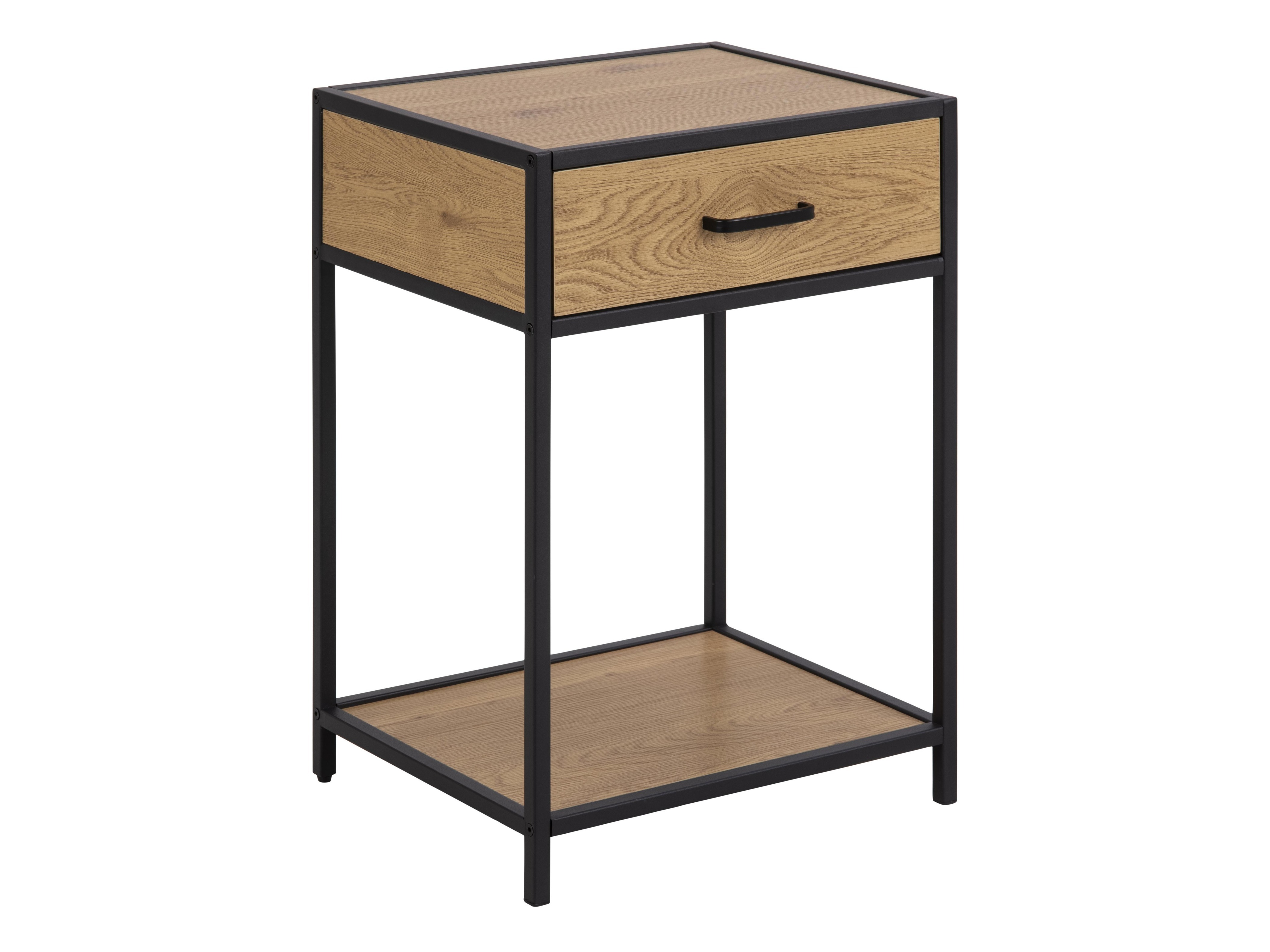 Bedside table Norsica Sevferi 128 (Wild oak + Black)