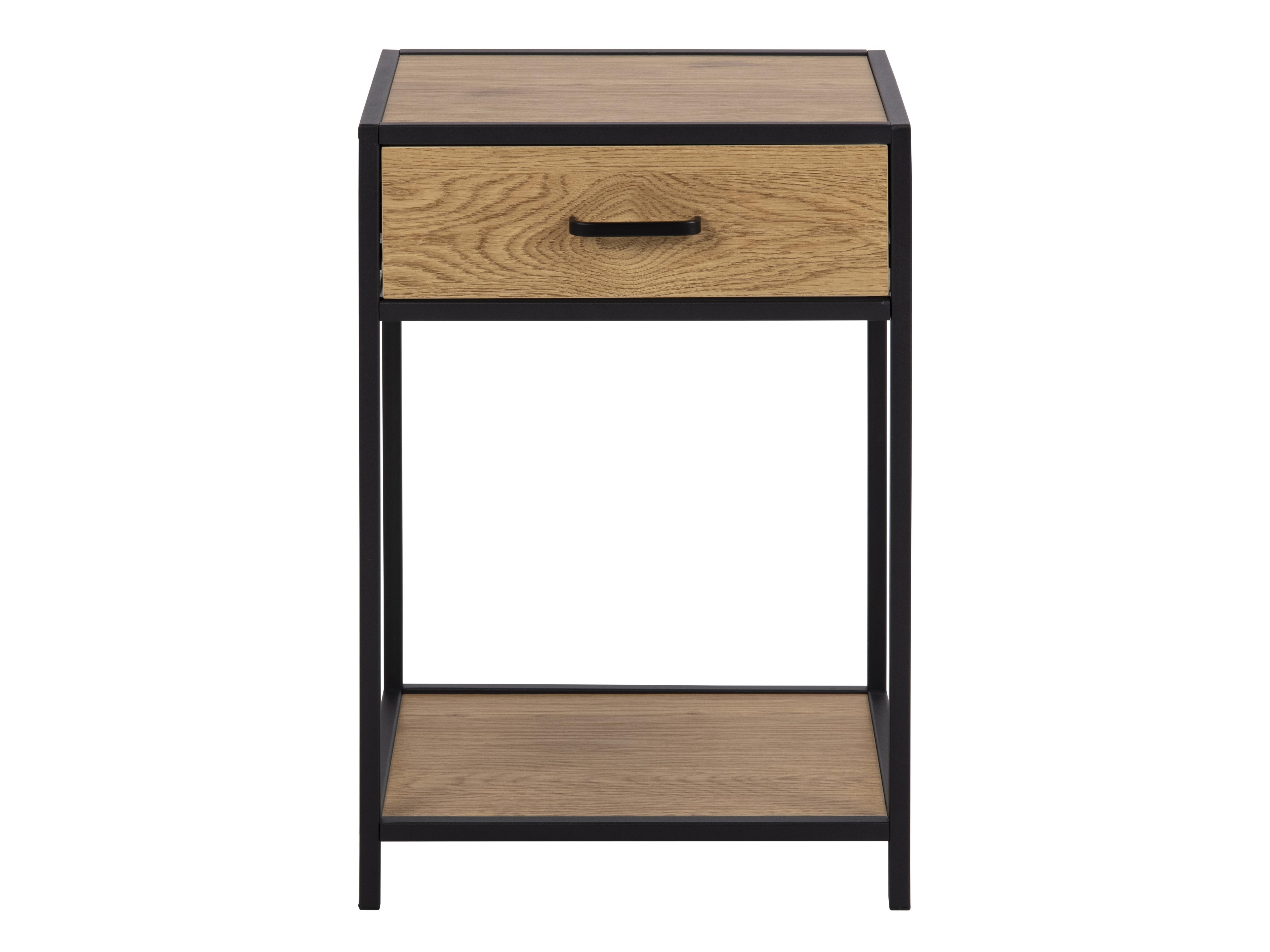 Bedside table Norsica Sevferi 128 (Wild oak + Black)