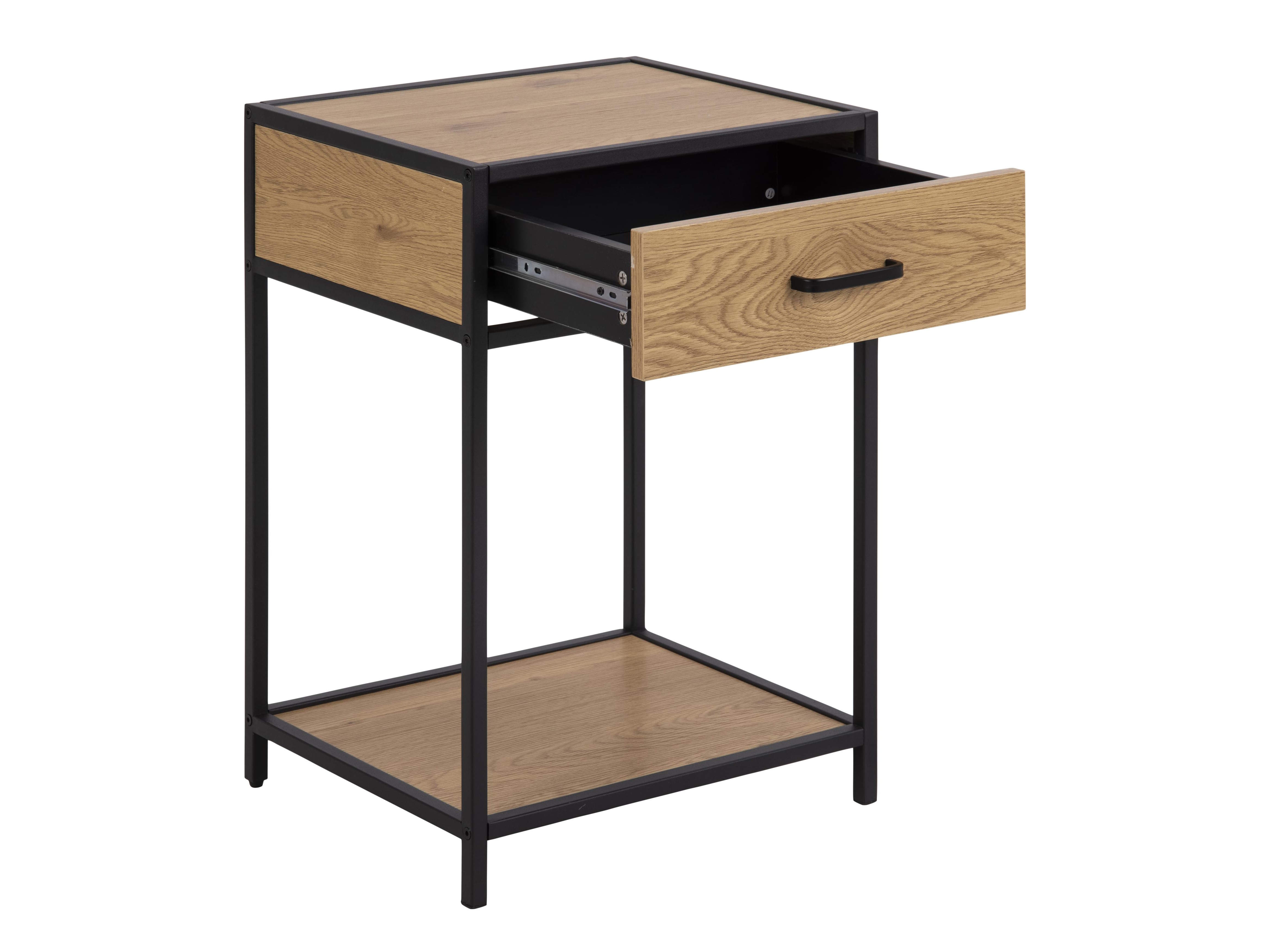 Bedside table Norsica Sevferi 128 (Wild oak + Black)