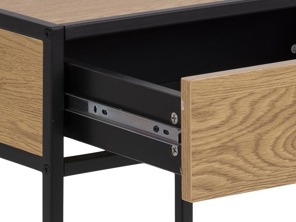 Bedside table Norsica Sevferi 128 (Wild oak + Black)