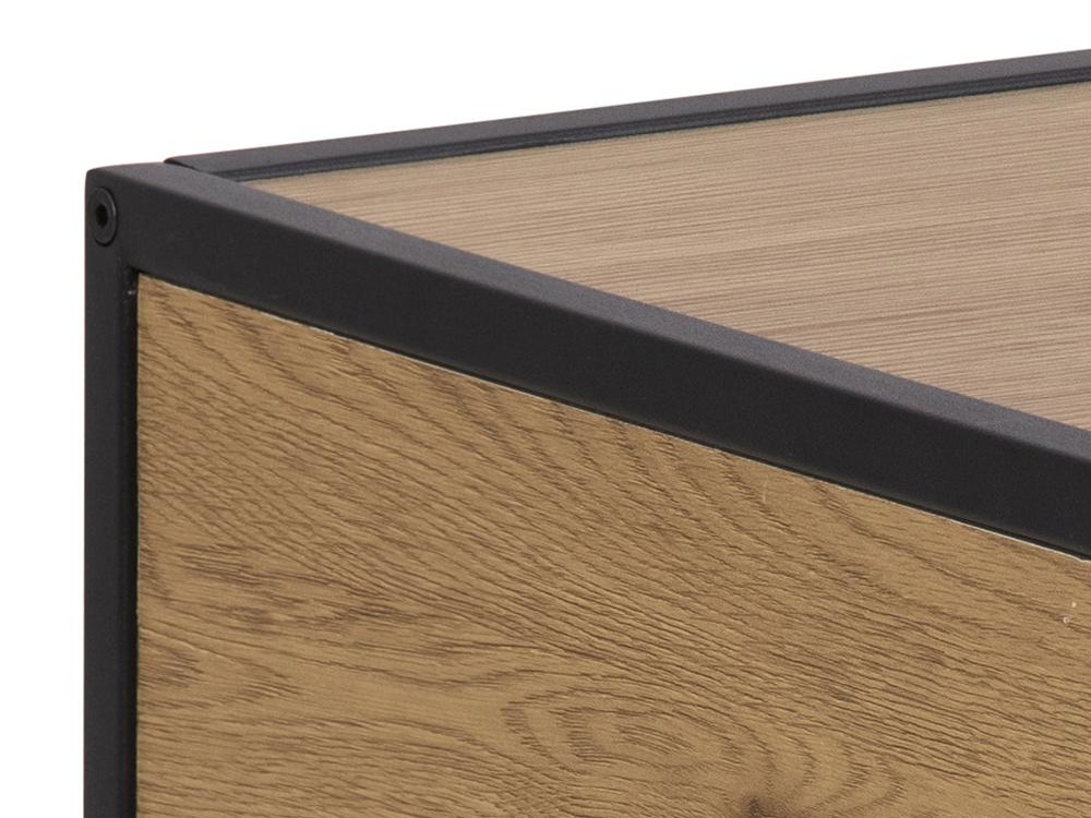 Bedside table Norsica Sevferi 128 (Wild oak + Black)