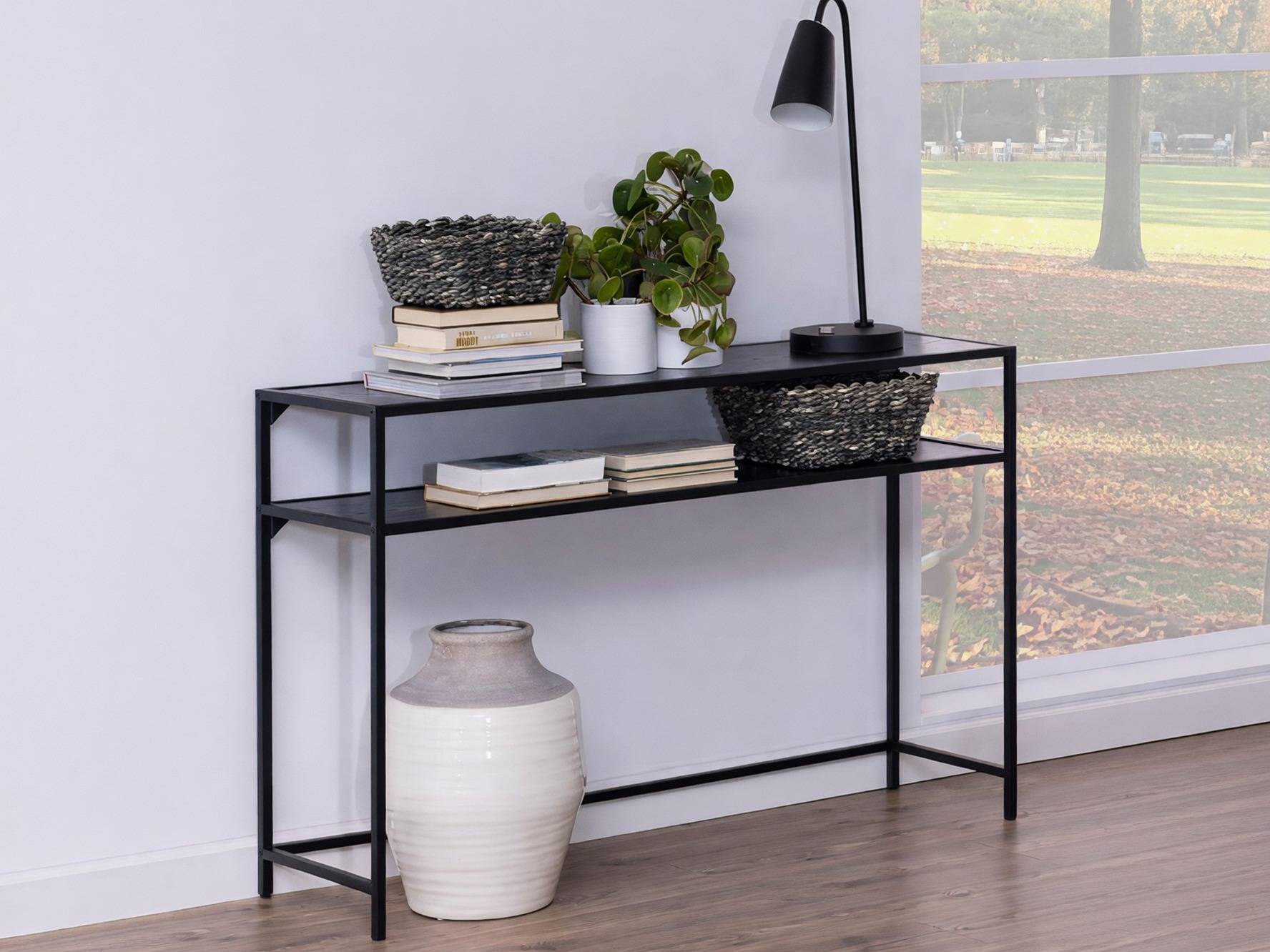 Console table Norsica Sevferi 126 (Black ash + Black)