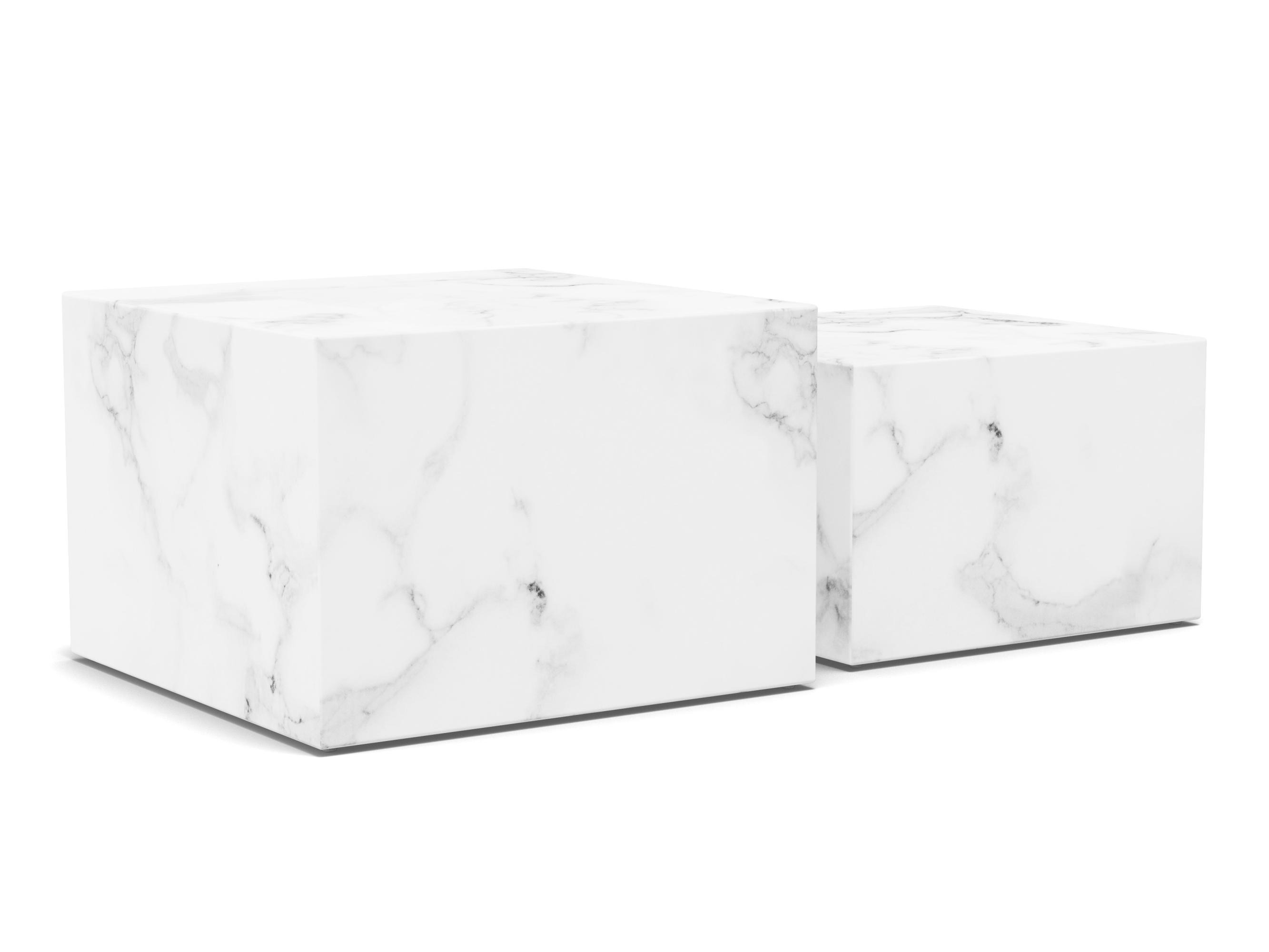 Nest of coffee tables Norsica 603 (White marble)