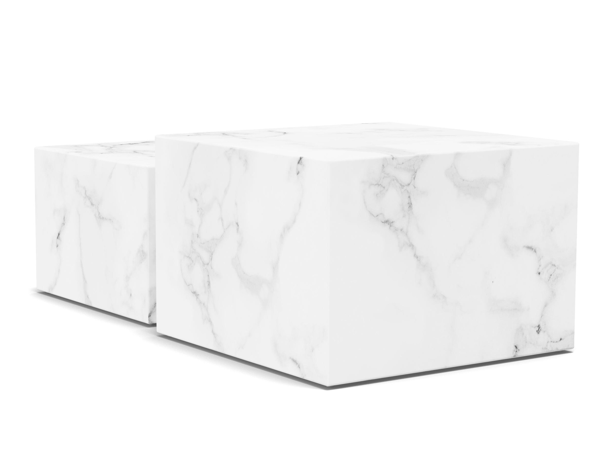 Nest of coffee tables Norsica 603 (White marble)