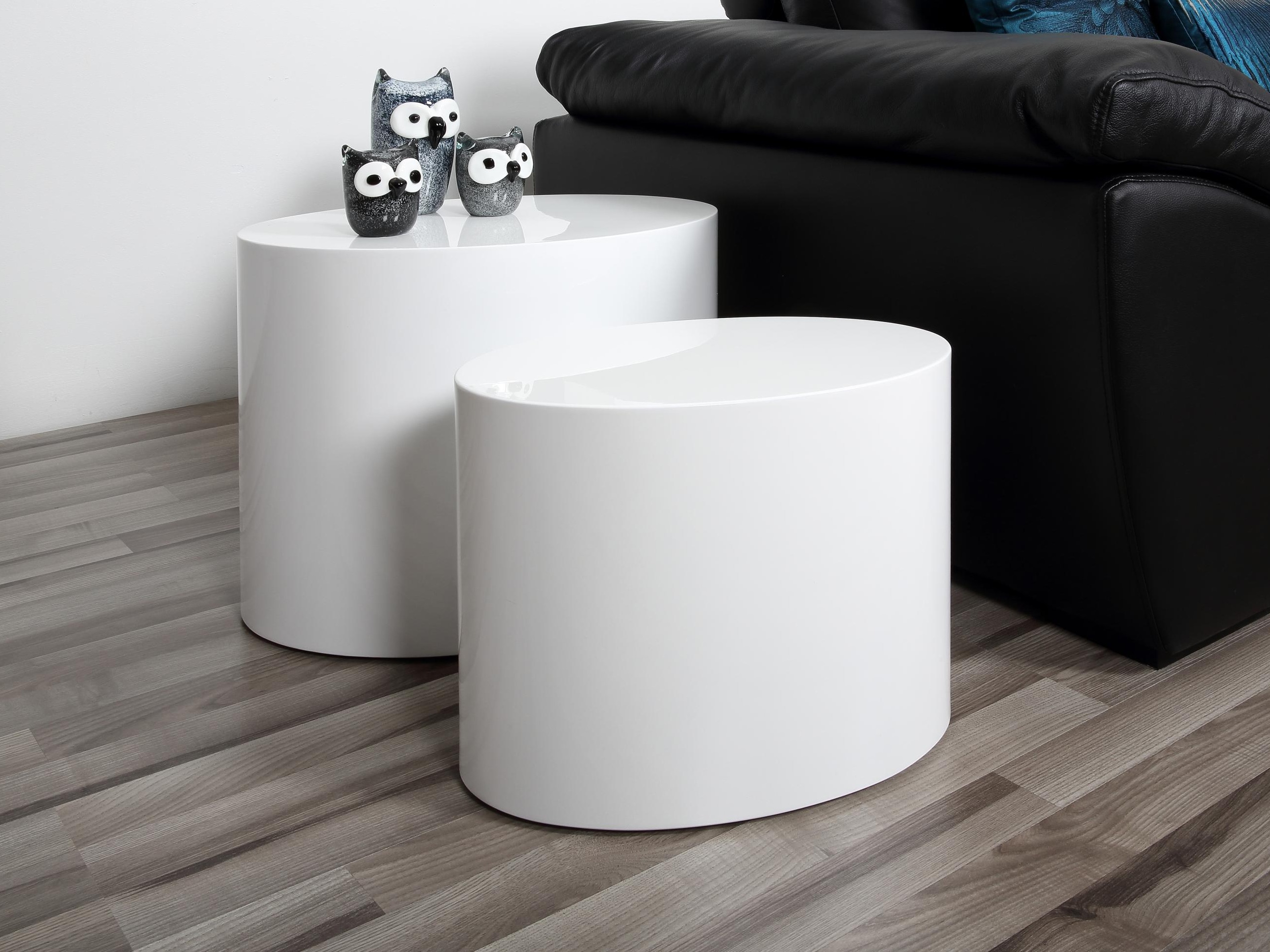 Nest of side tables Norsica 587 (Glossy white)