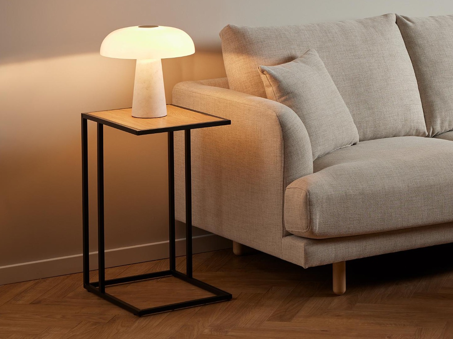 Side table Norsica Sevferi 127 (Wild oak + Black)
