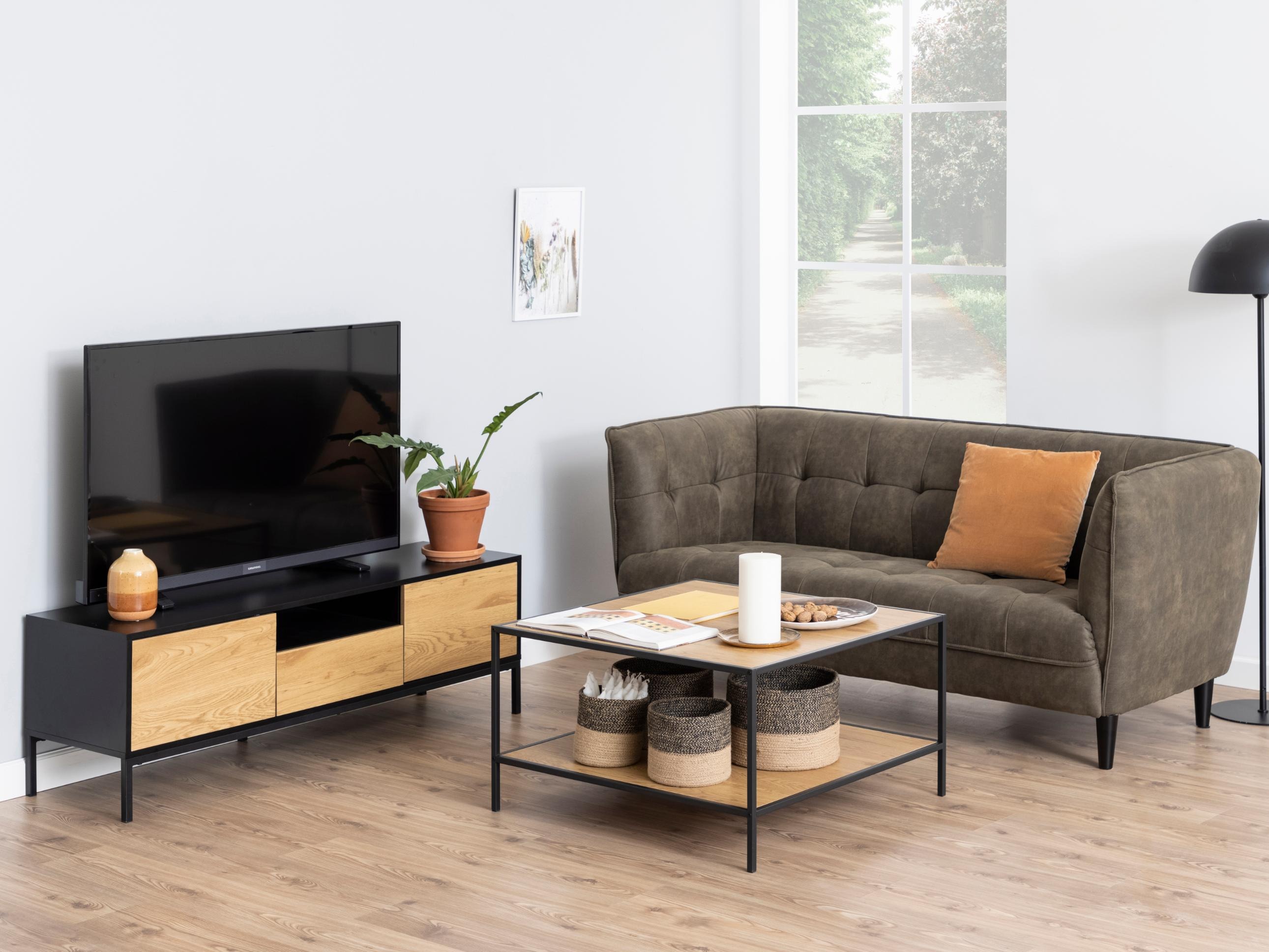 TV stand Norsica Sevferi 122 (Wild oak + Black)