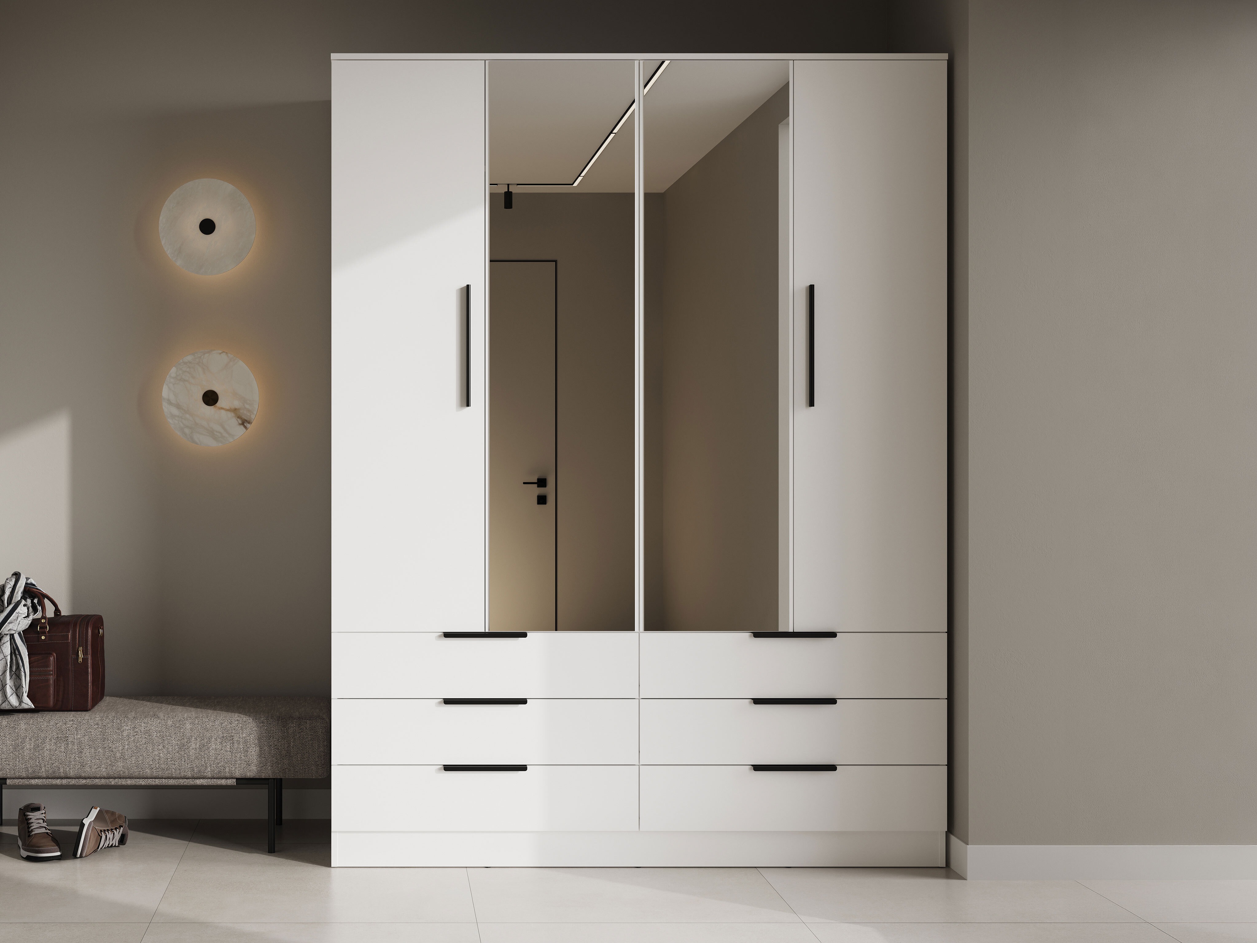 Wardrobe Fresno 182 (White)
