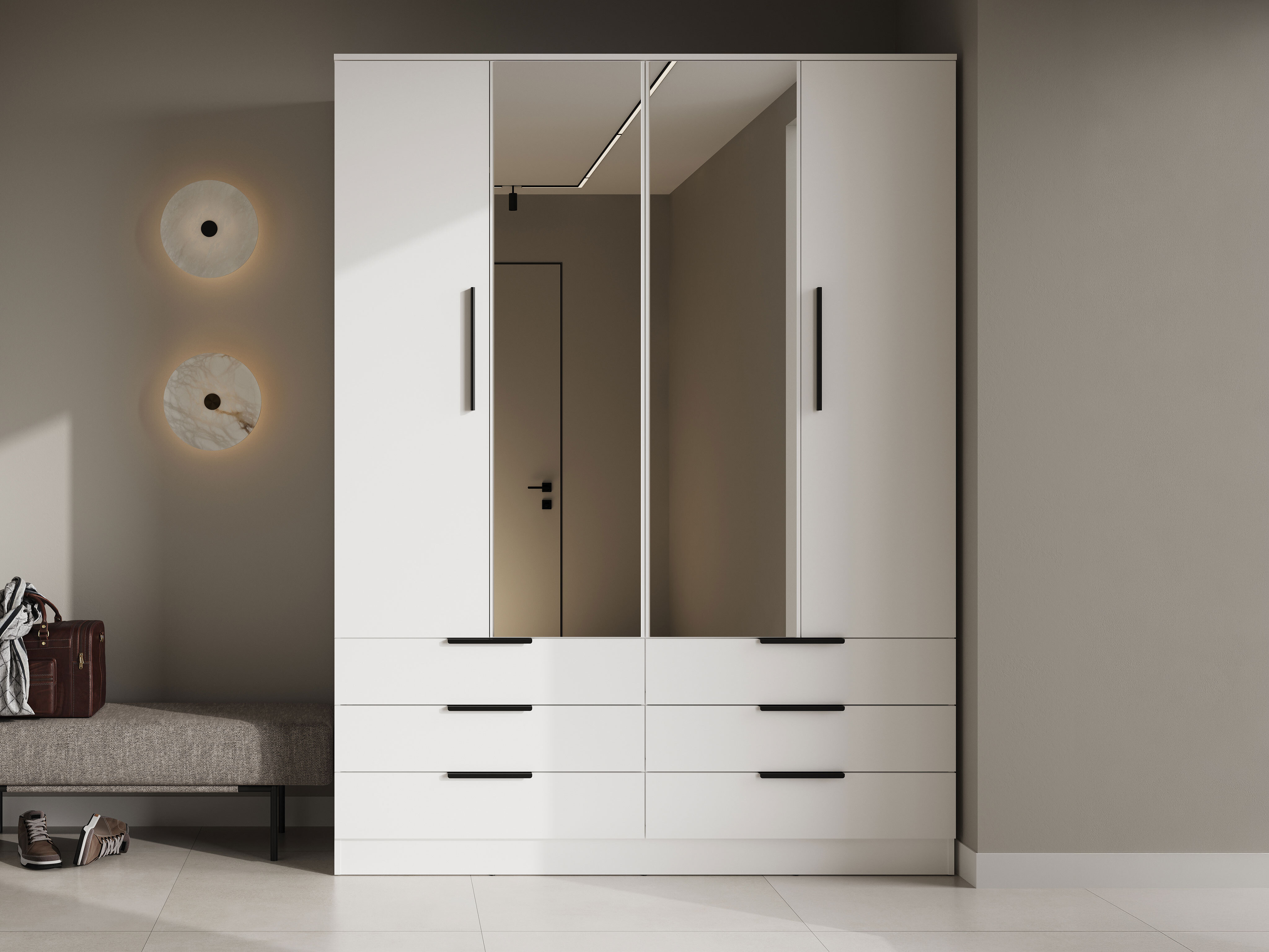 Wardrobe Fresno 182 (White)