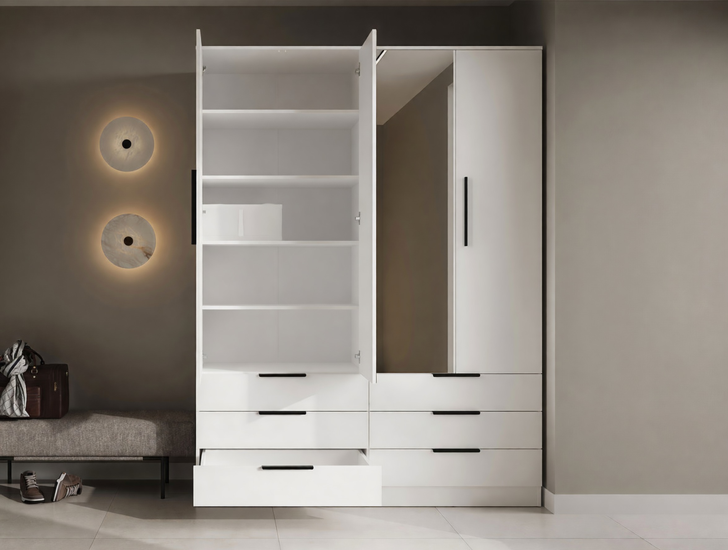 Wardrobe Fresno 182 (White)