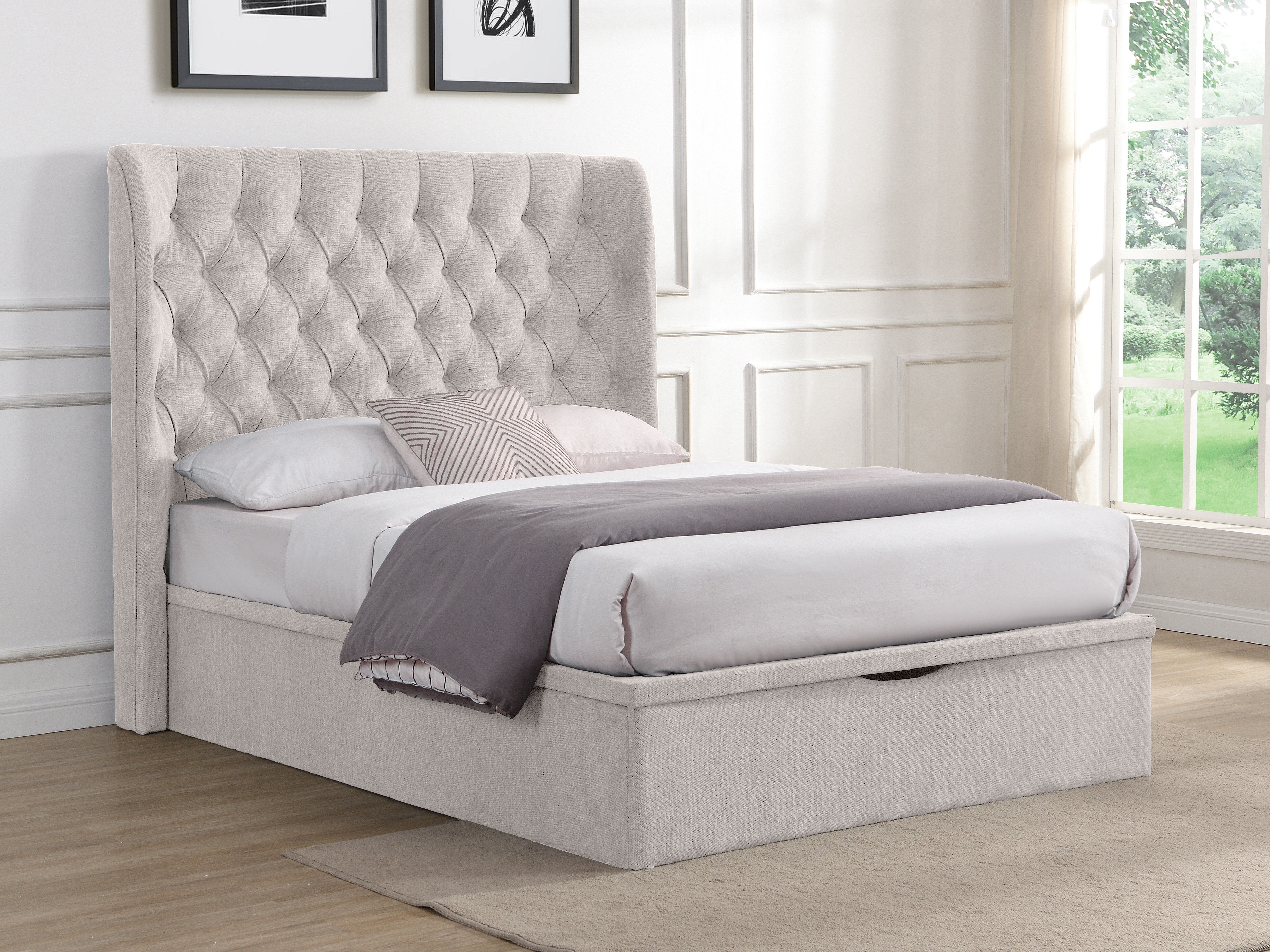 Bed Anaheim 136 (Light beige)