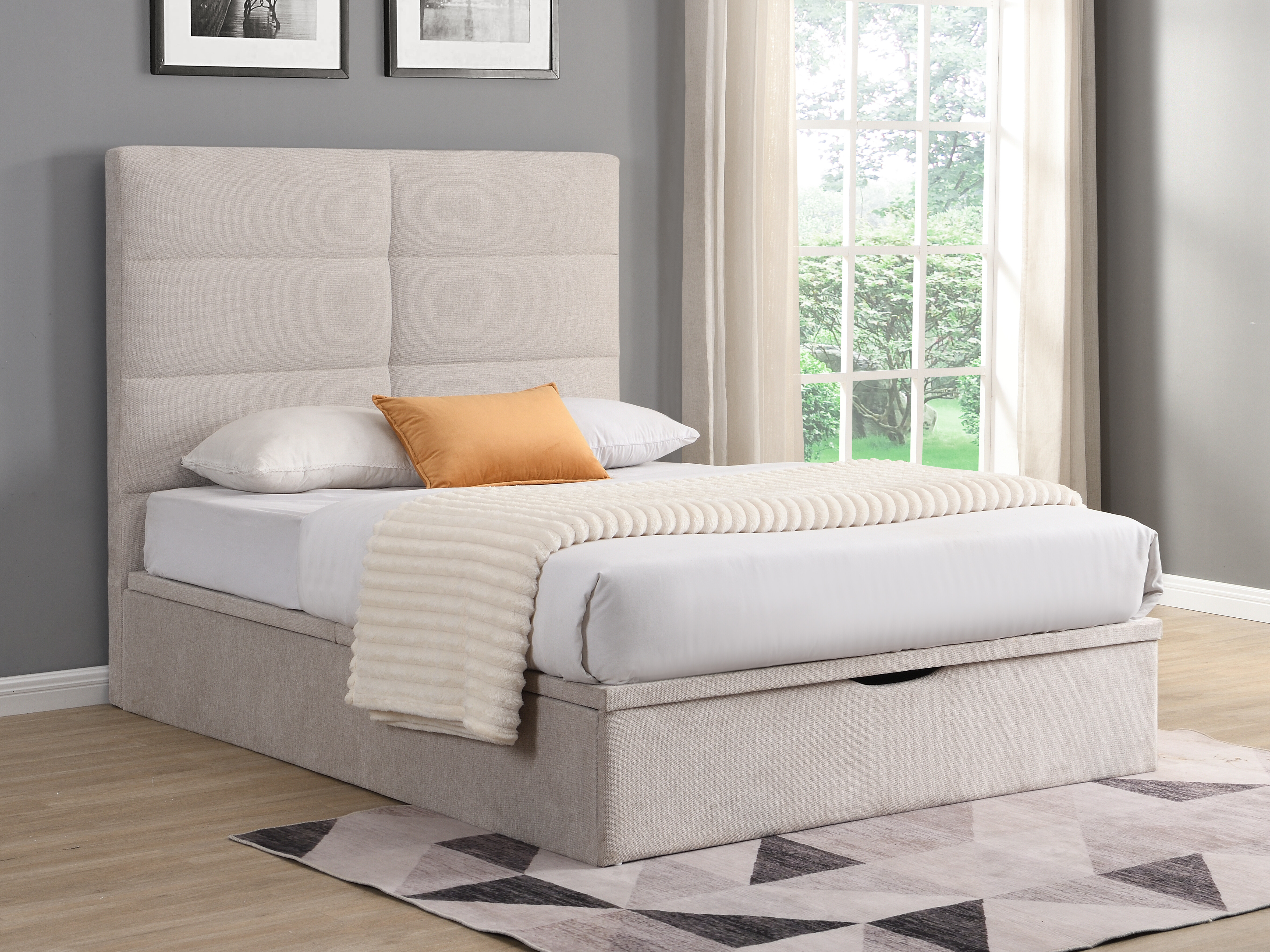 Bed Anaheim 137 (Light beige)
