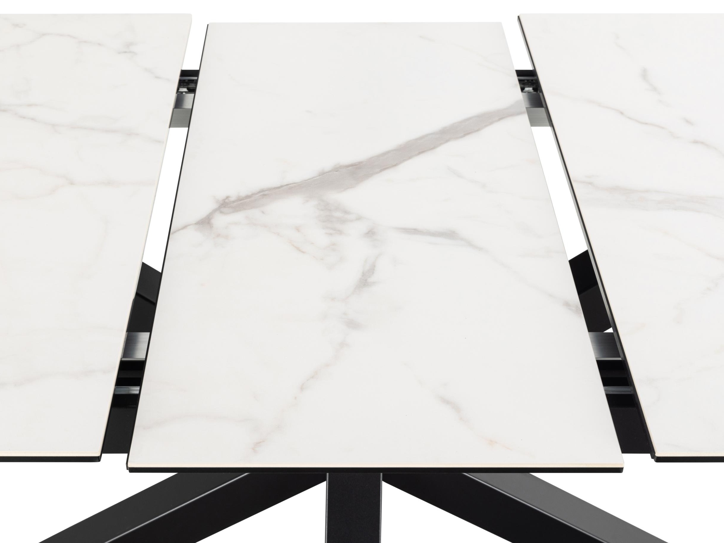 Table Norsica 676 (White marble + Black)
