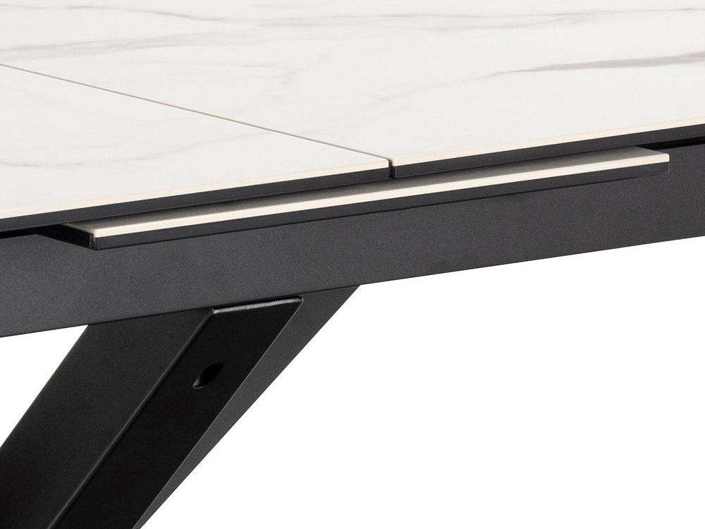 Table Norsica 676 (White marble + Black)