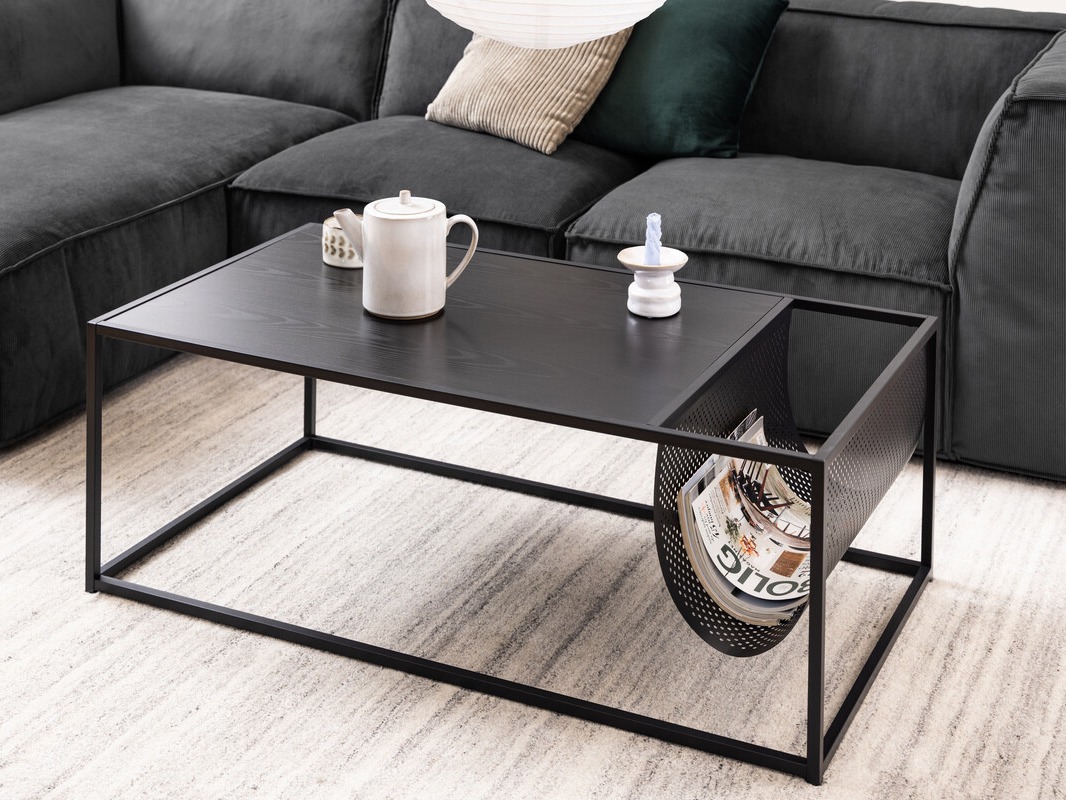 Coffee table Norsica Sevferi 130 (Black ash + Black)