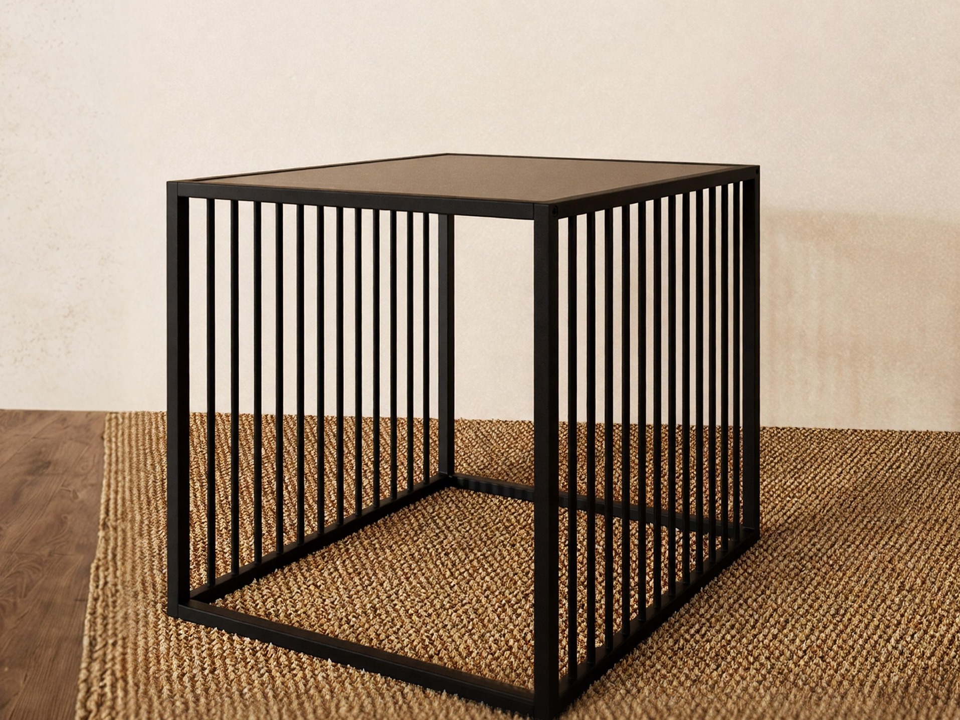 Side table Norsica Livevai 102 (Black marble + Black)