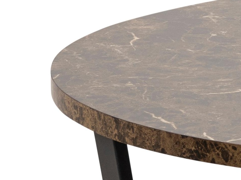 Table Norsica 309 (Brown marble + Black)