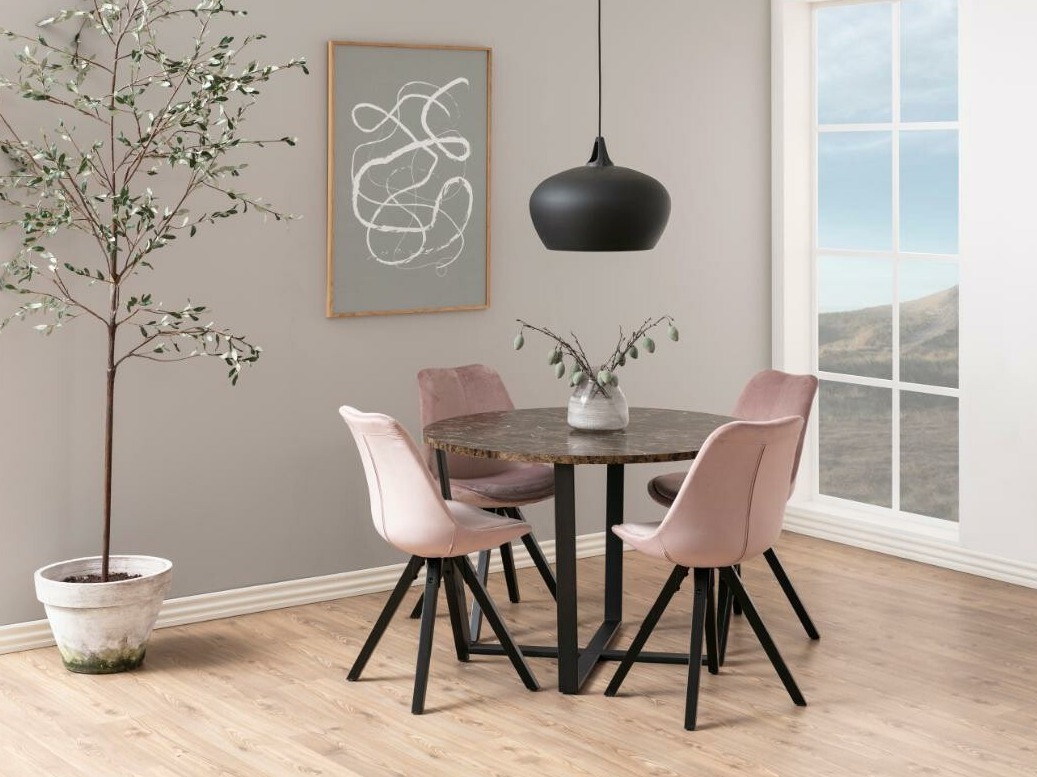 Table Norsica 309 (Brown marble + Black)