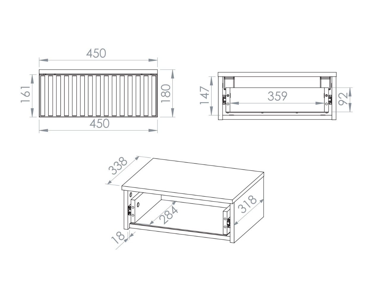 Bedside table Marmeli 131