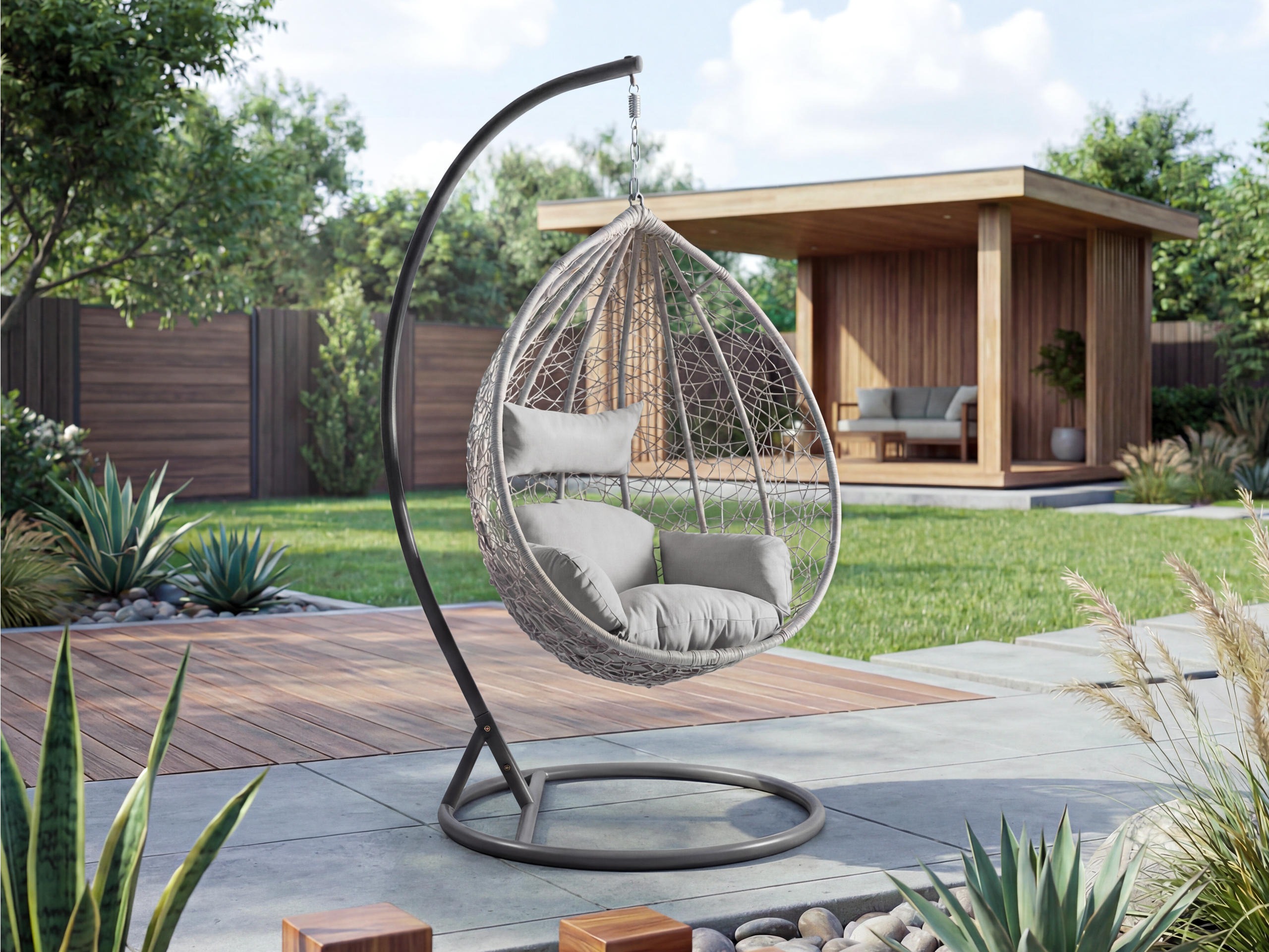 Hanging chair Comfivo Schola (Grey + Light grey)