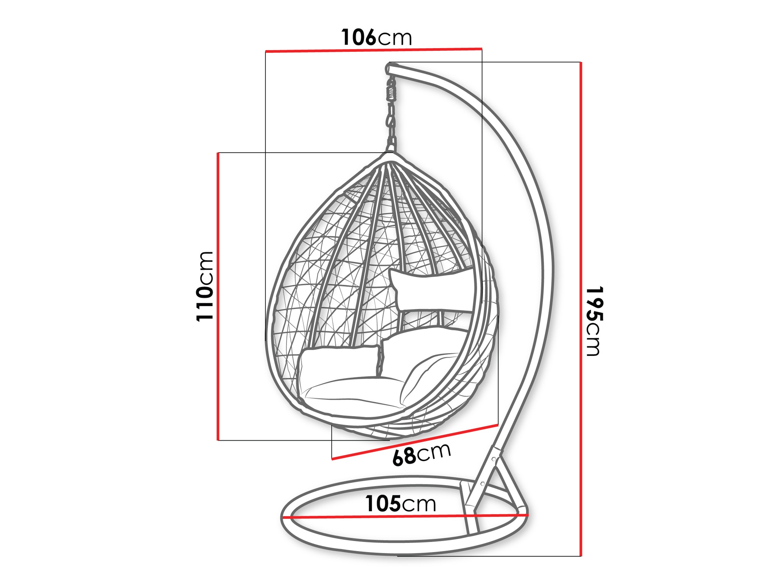 Hanging chair Miramar 137 (Beige)