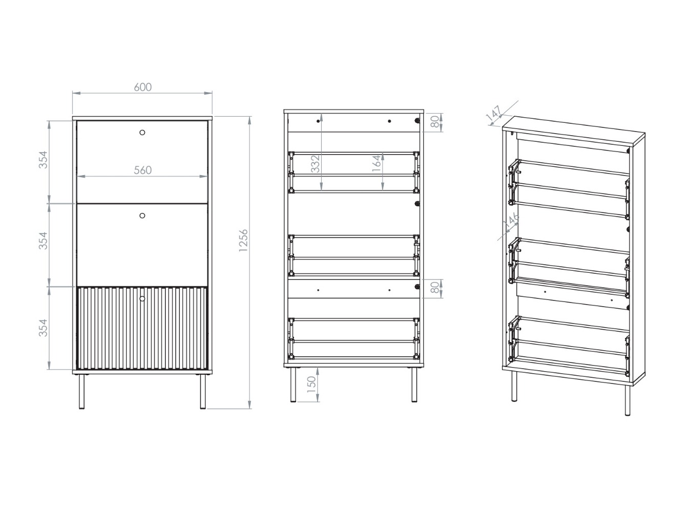 Shoe cabinet Marmeli 129