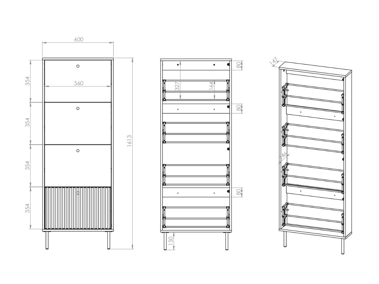 Shoe cabinet Marmeli 130