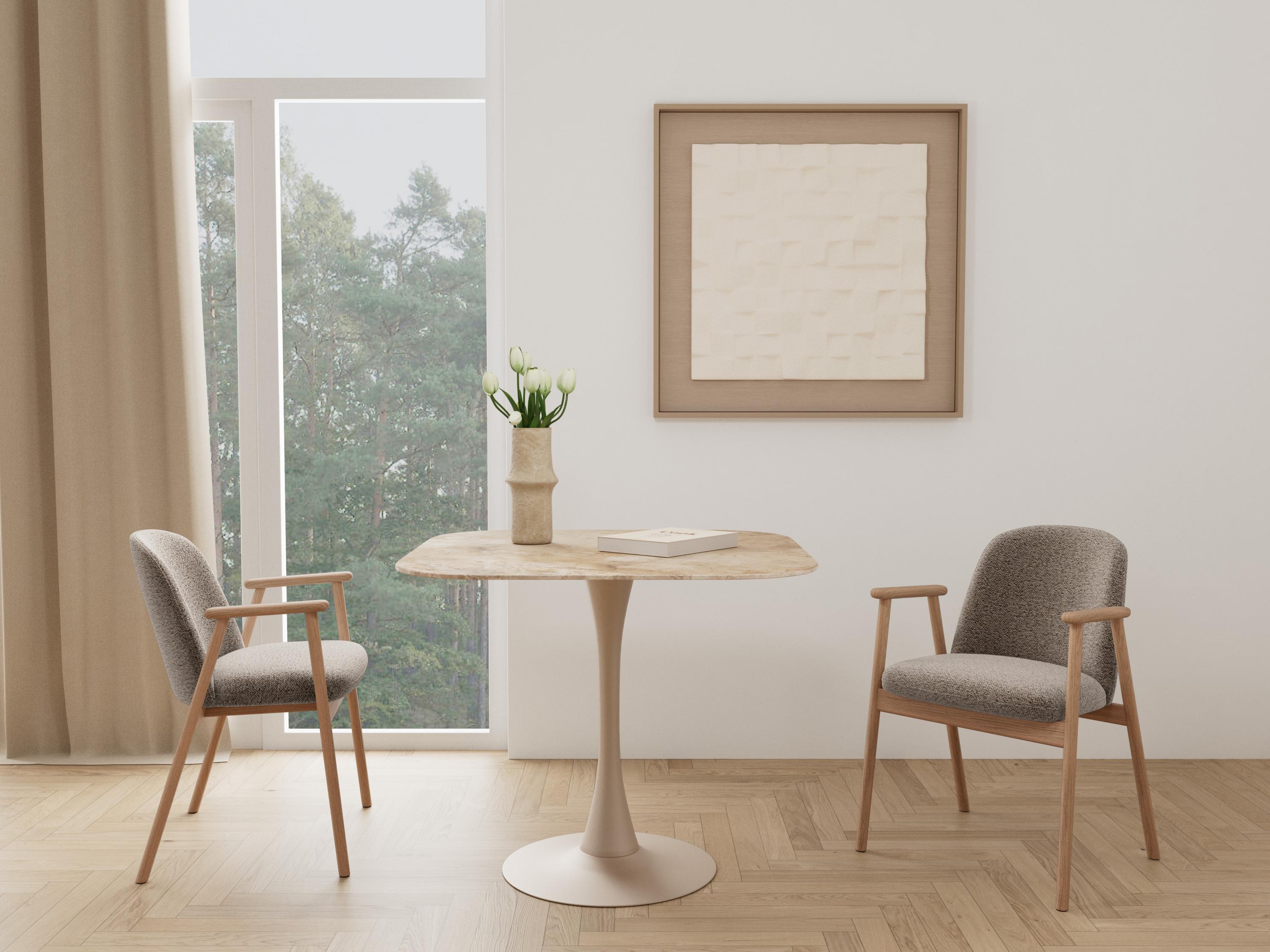 Table Norsica 690 (Beige + Brown marble)