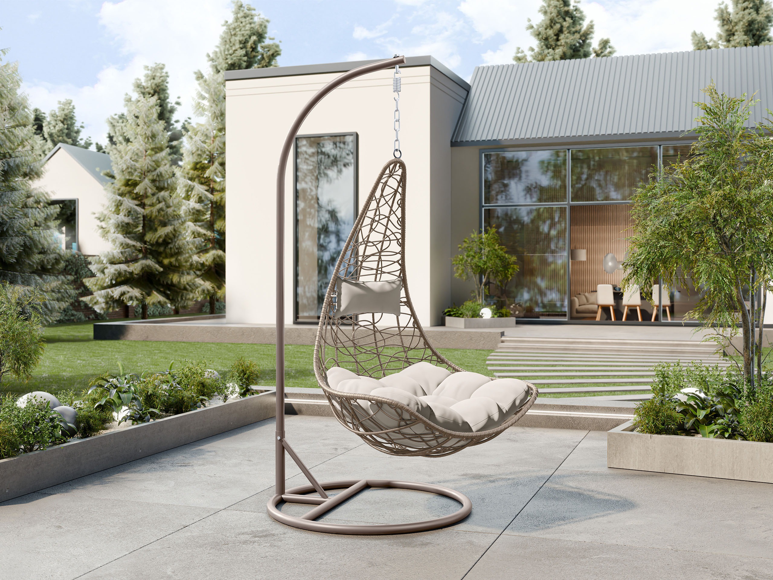 Hanging chair Comfivo Figae (Beige)