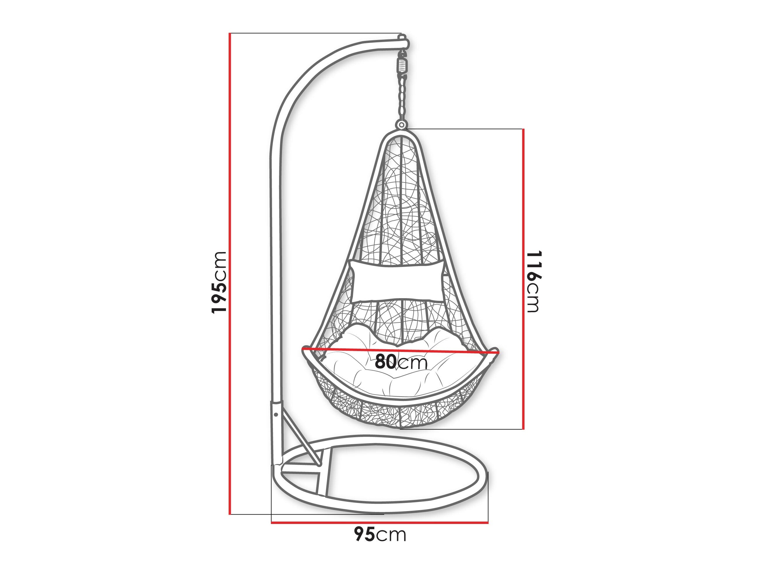 Hanging chair Comfivo Figae (Beige)