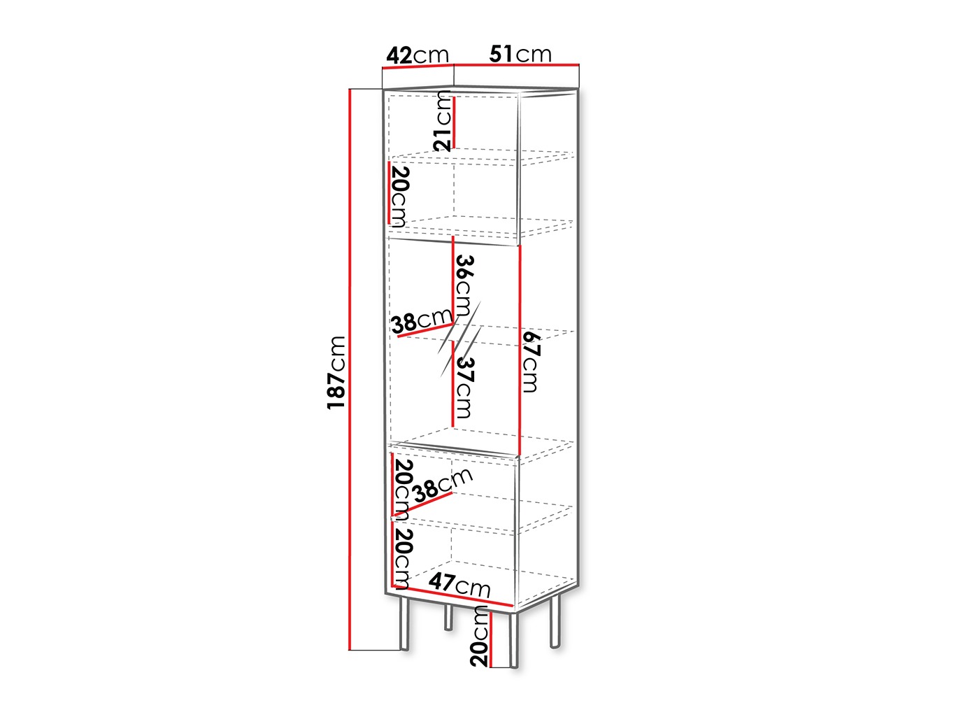 Bookcase Morbala 104