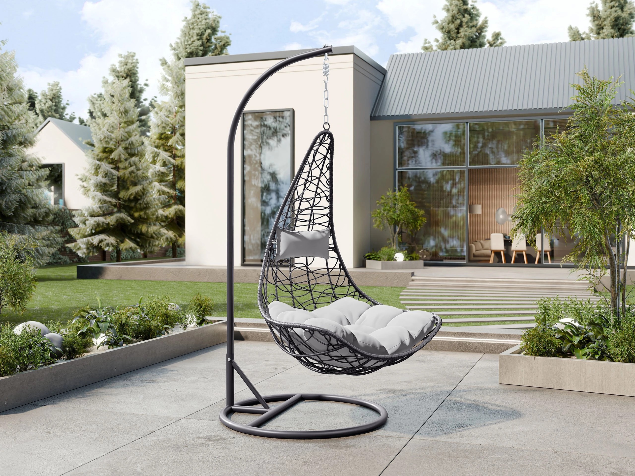 Hanging chair Comfivo Figae (Grey)