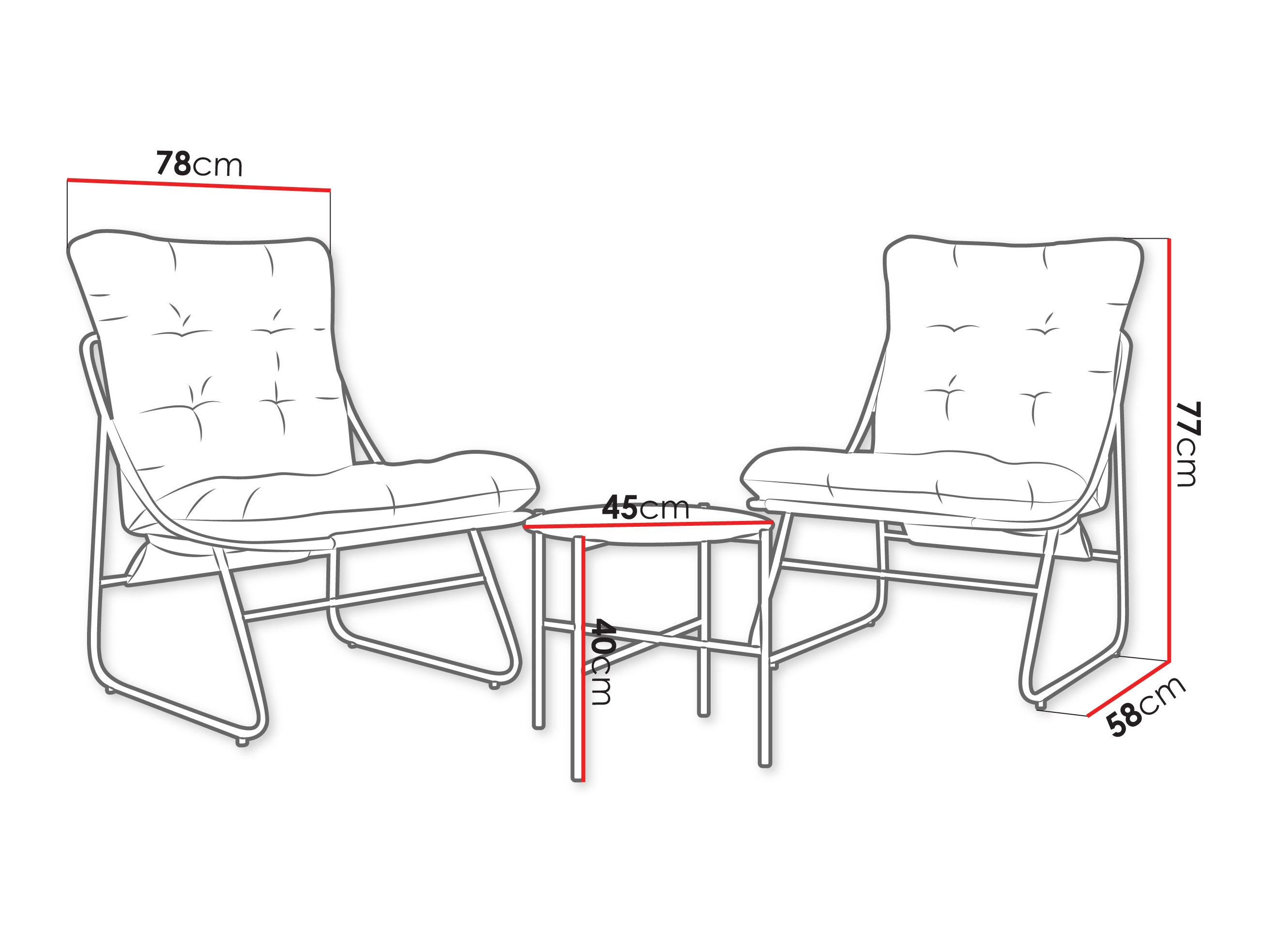 Balcony furniture set Spatium