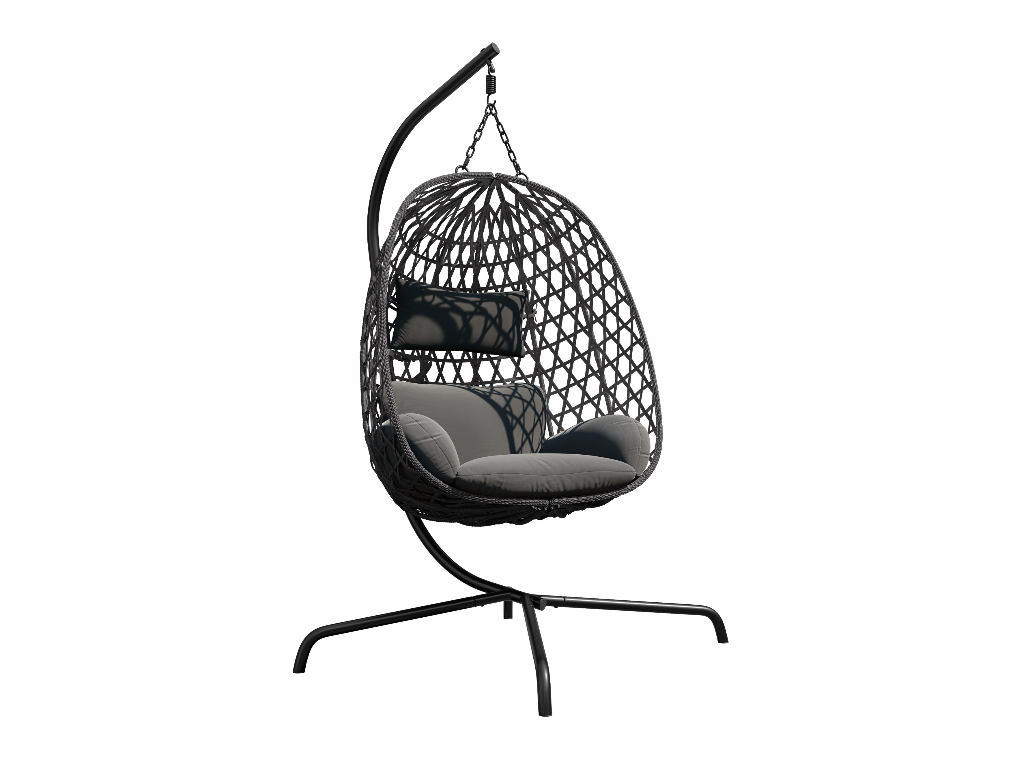 Hanging chair Magistra (Dark grey + Black)