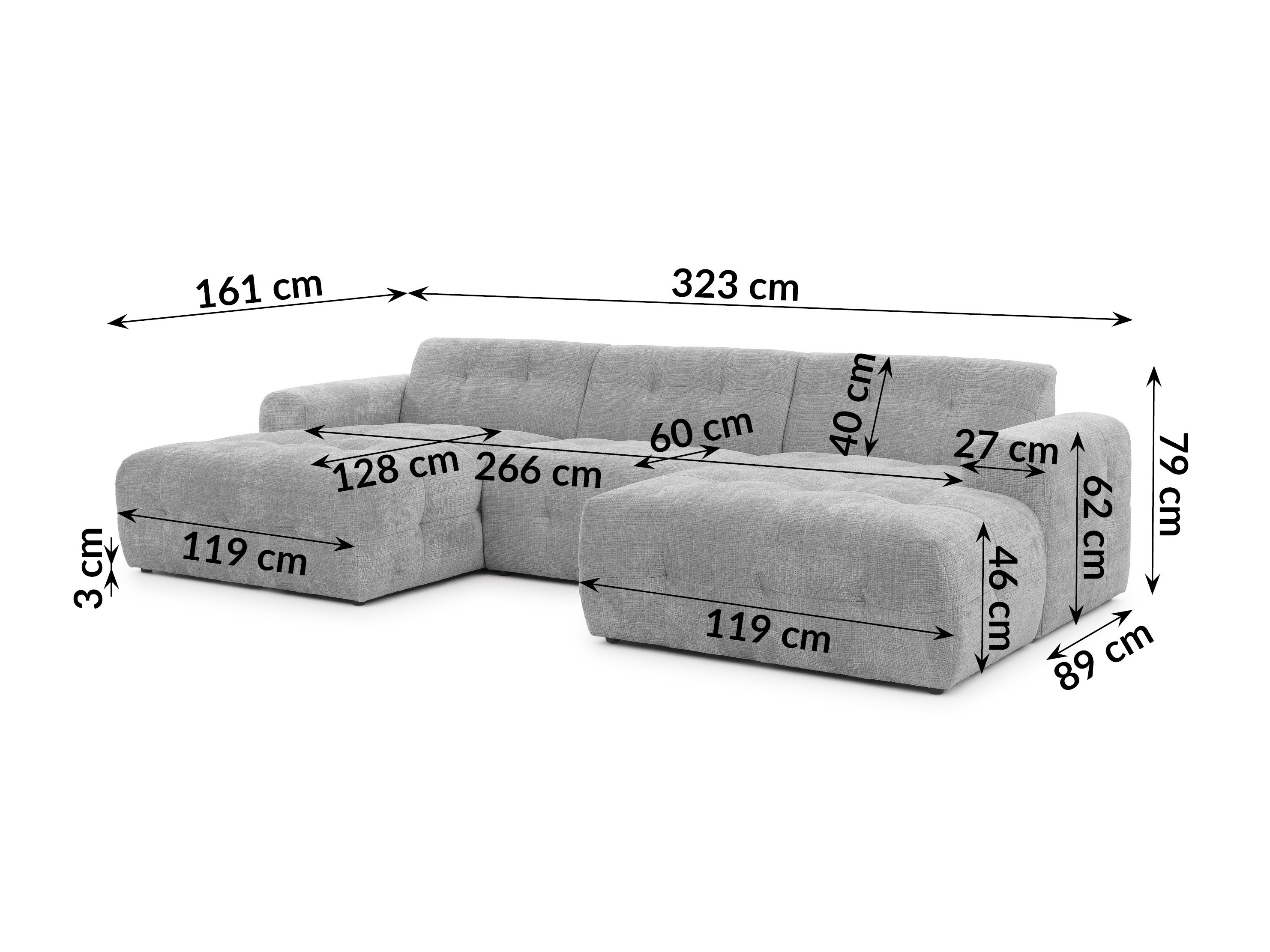 Corner sofa Rocklin 181 (Cremona 81)