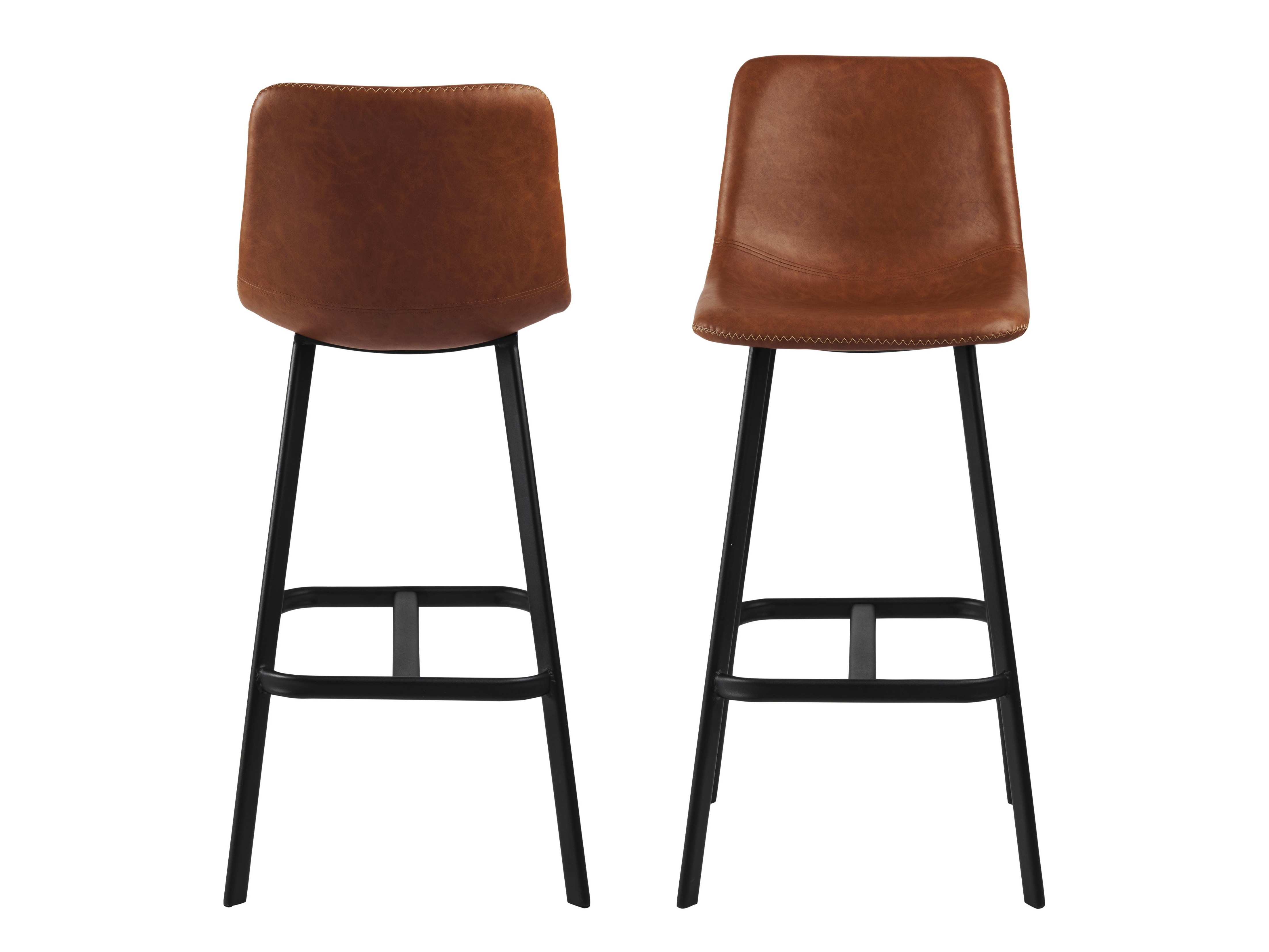 Bar stool Norsica 444 (Black + Brown)