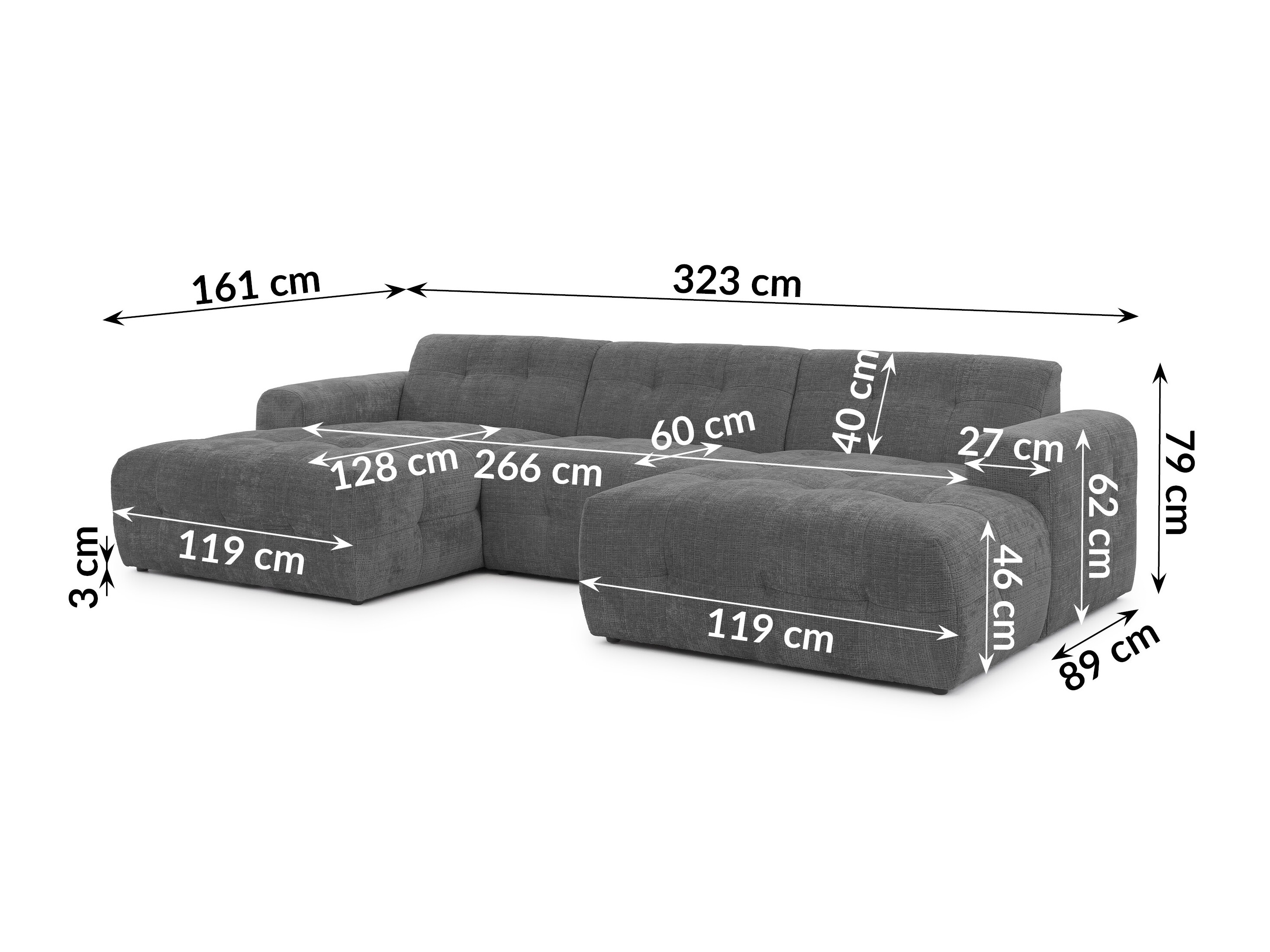 Upholstered furniture set Rocklin 185 (Cremona 95)